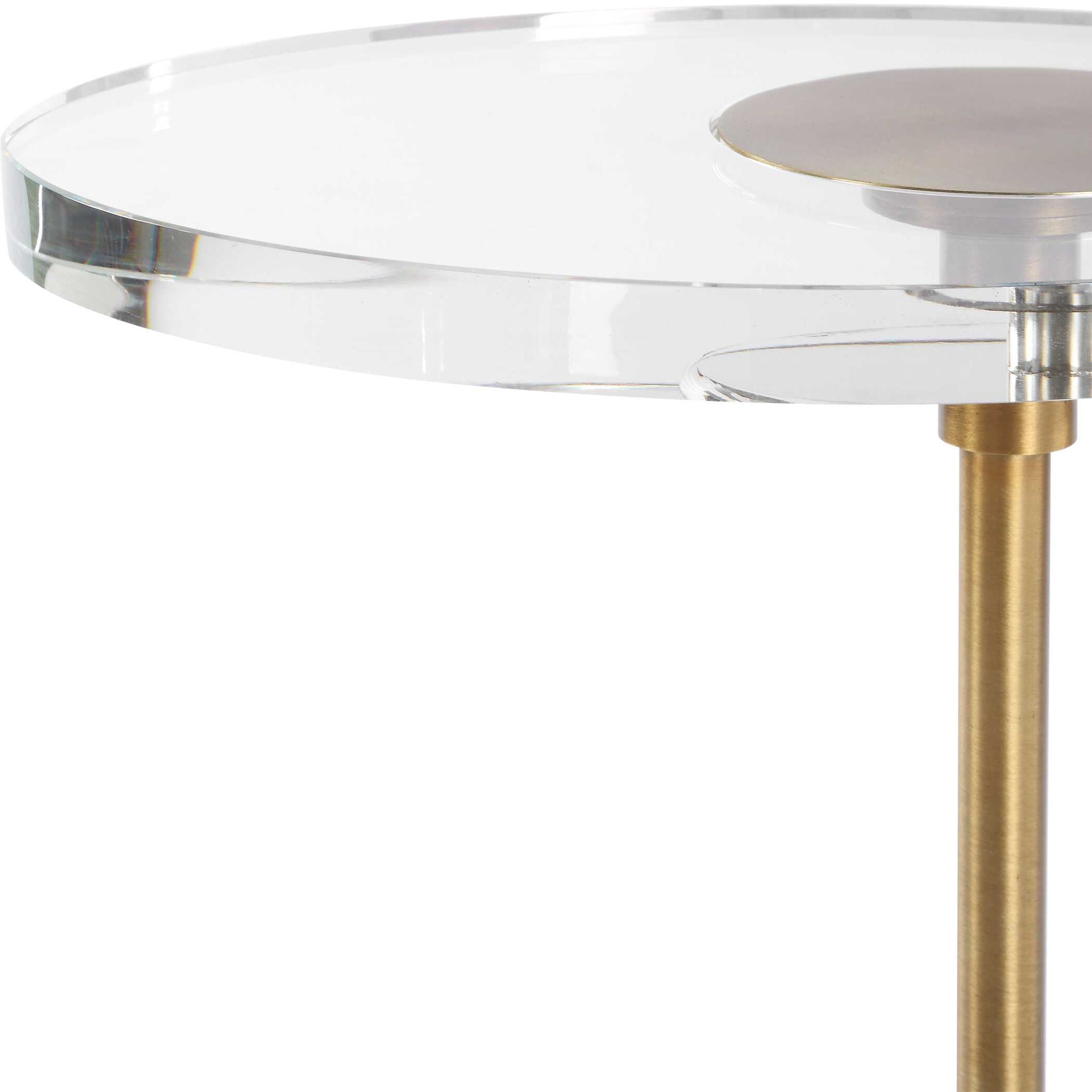 Kaufman - Crystal Accent Table - Black / Brass
