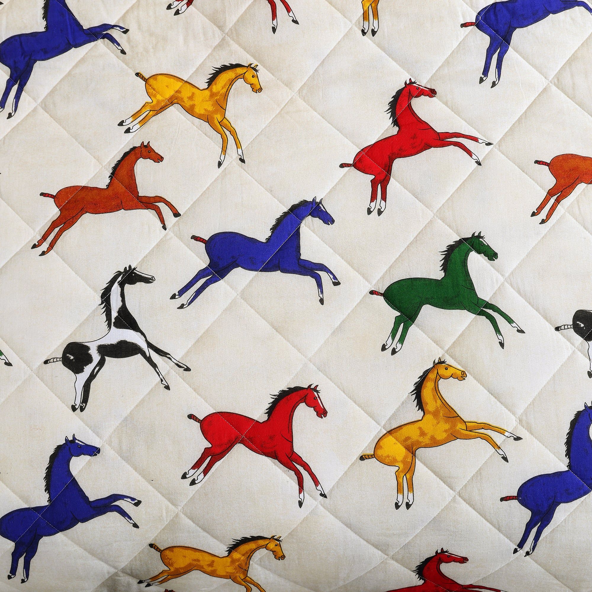 Wild Horses - Twin Reversible Quilt Set (Set of 2) - Multi Color