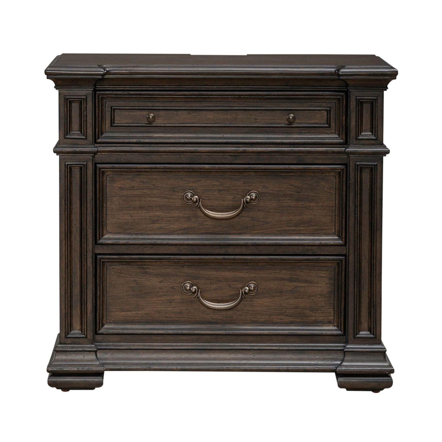 Providence Park - Nightstand With Charging Station - Chateau Brown