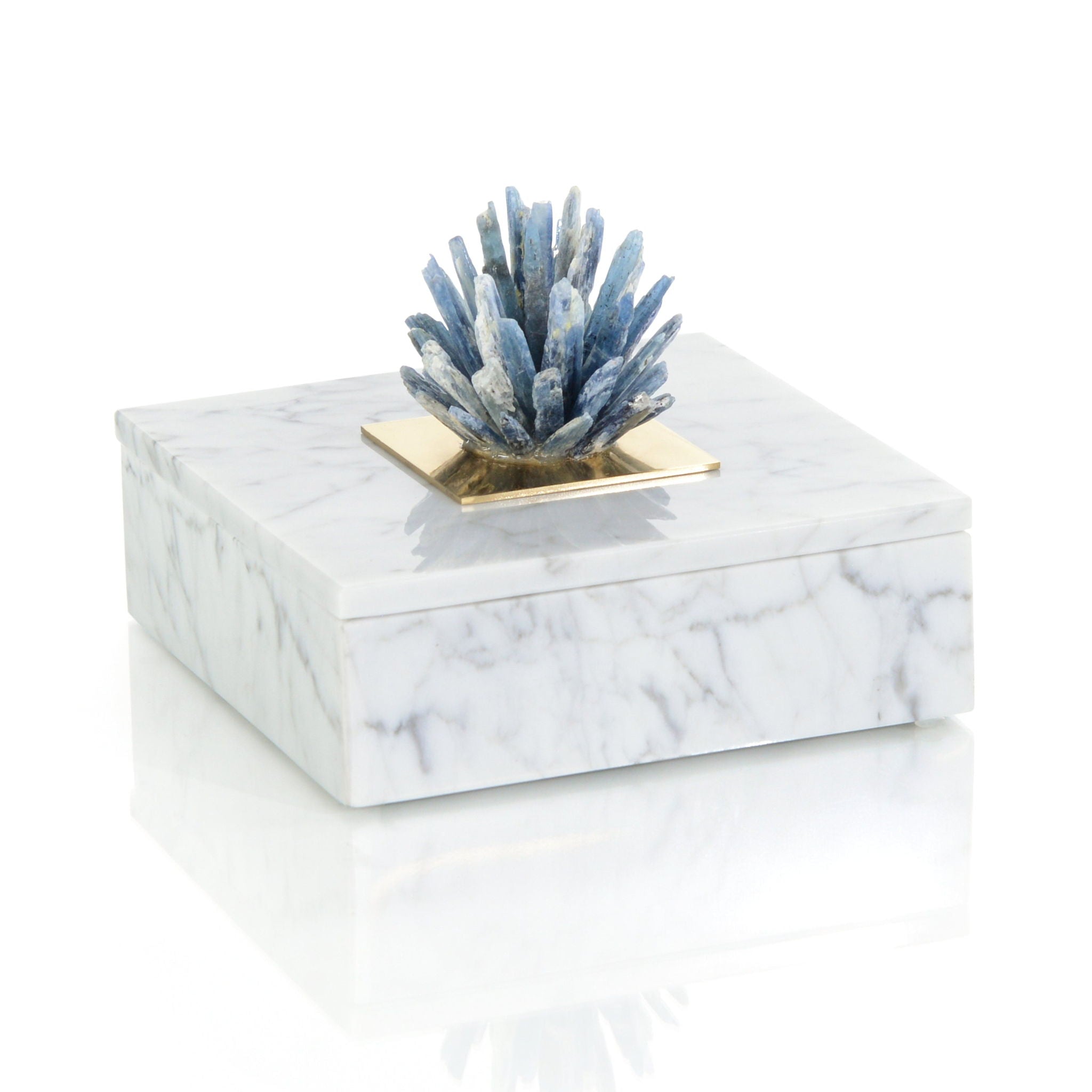 Kyanite Starburst and Marble Box