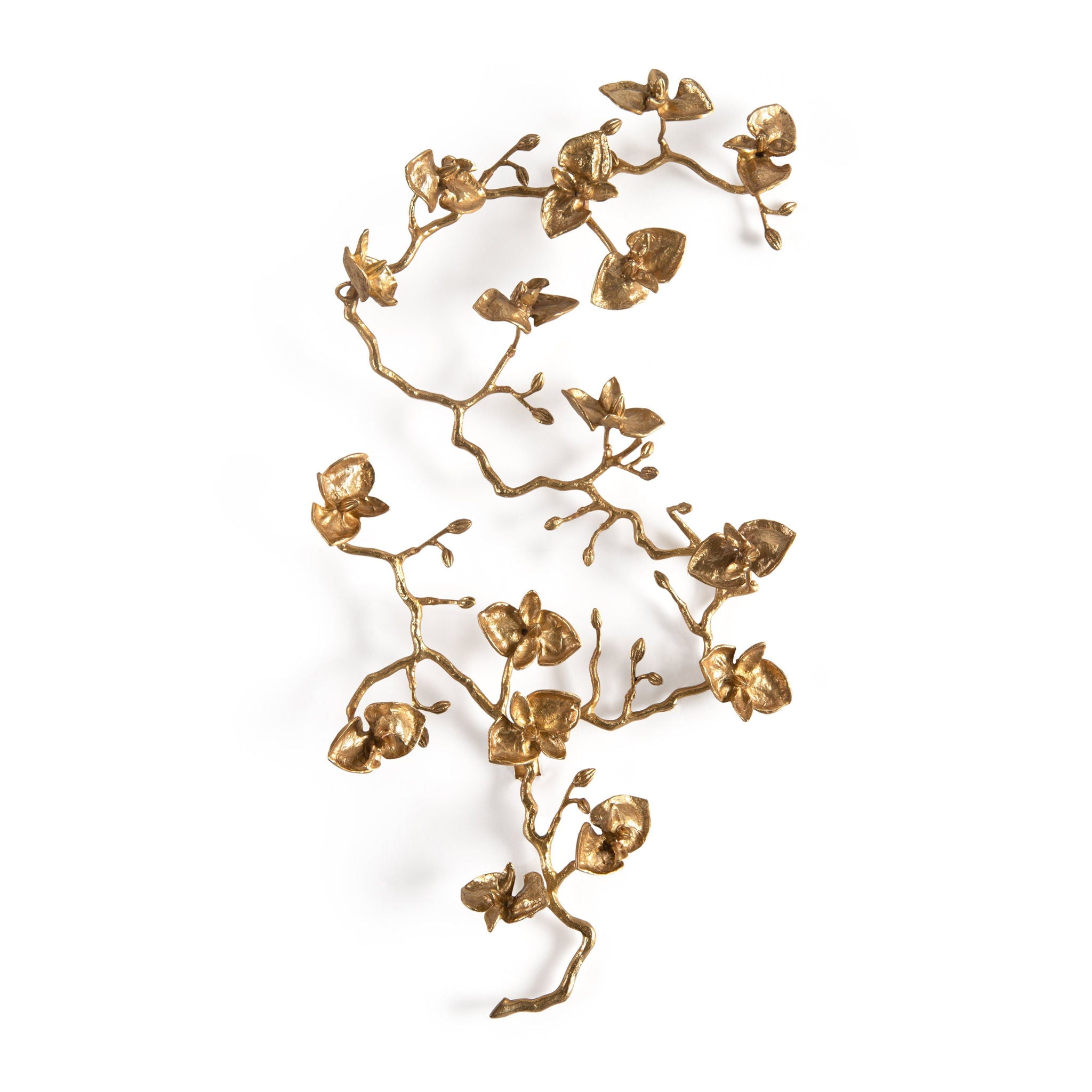 Brass Orchid Wall Sculpture I