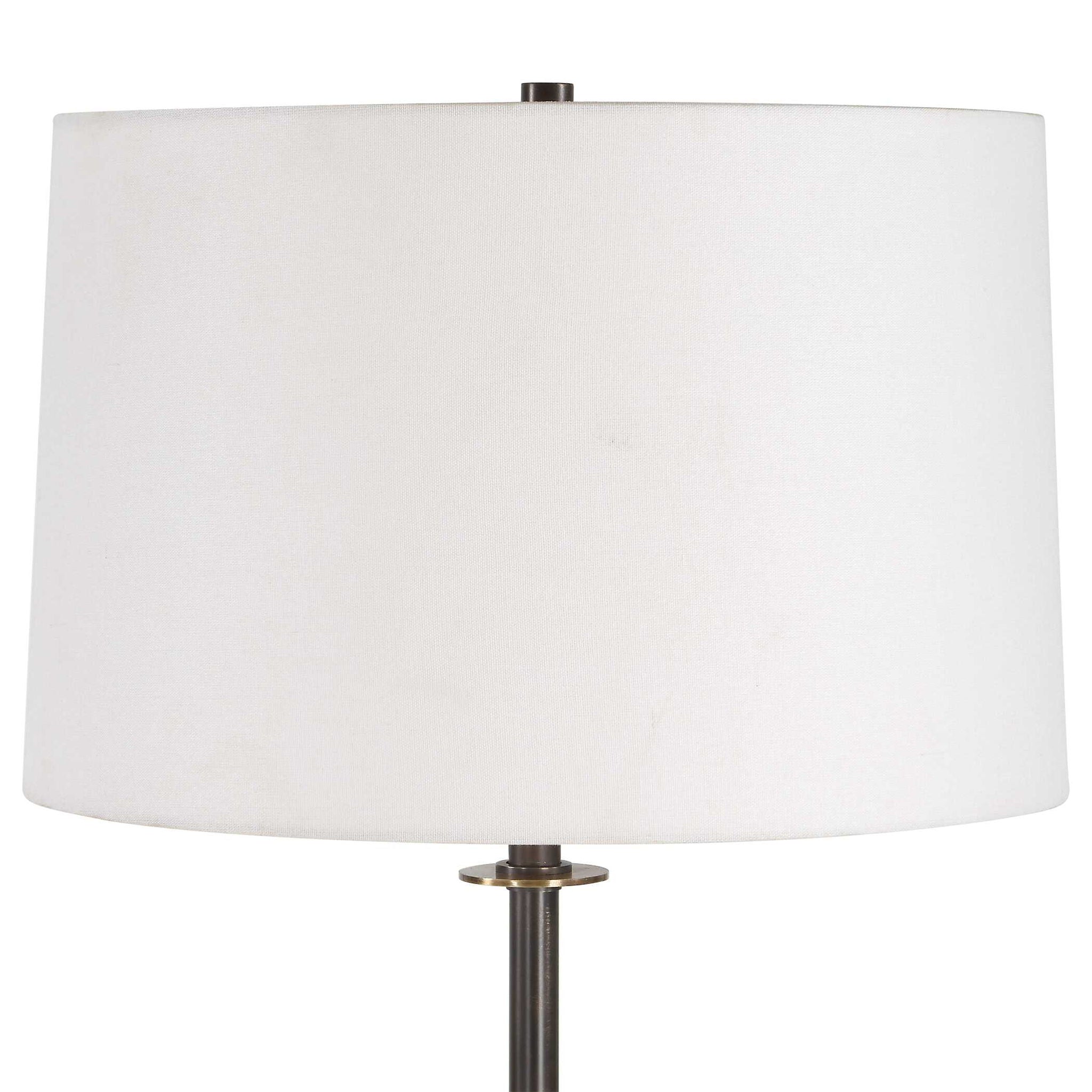 Tallarico - Brass & Marble Floor Lamp - Black / Bronze / Brown