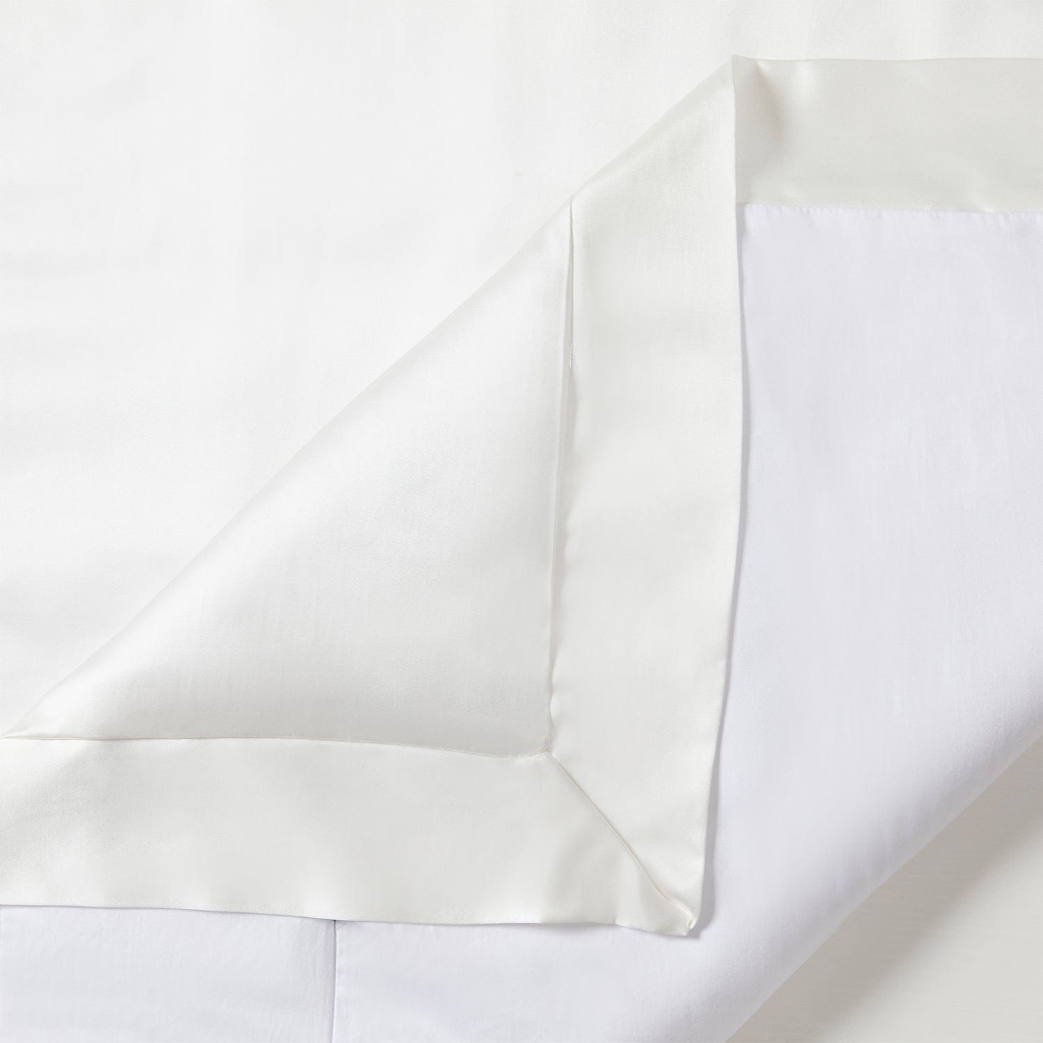 High Shine Satin - Queen Duvet Cover Set (Set of 3) - White