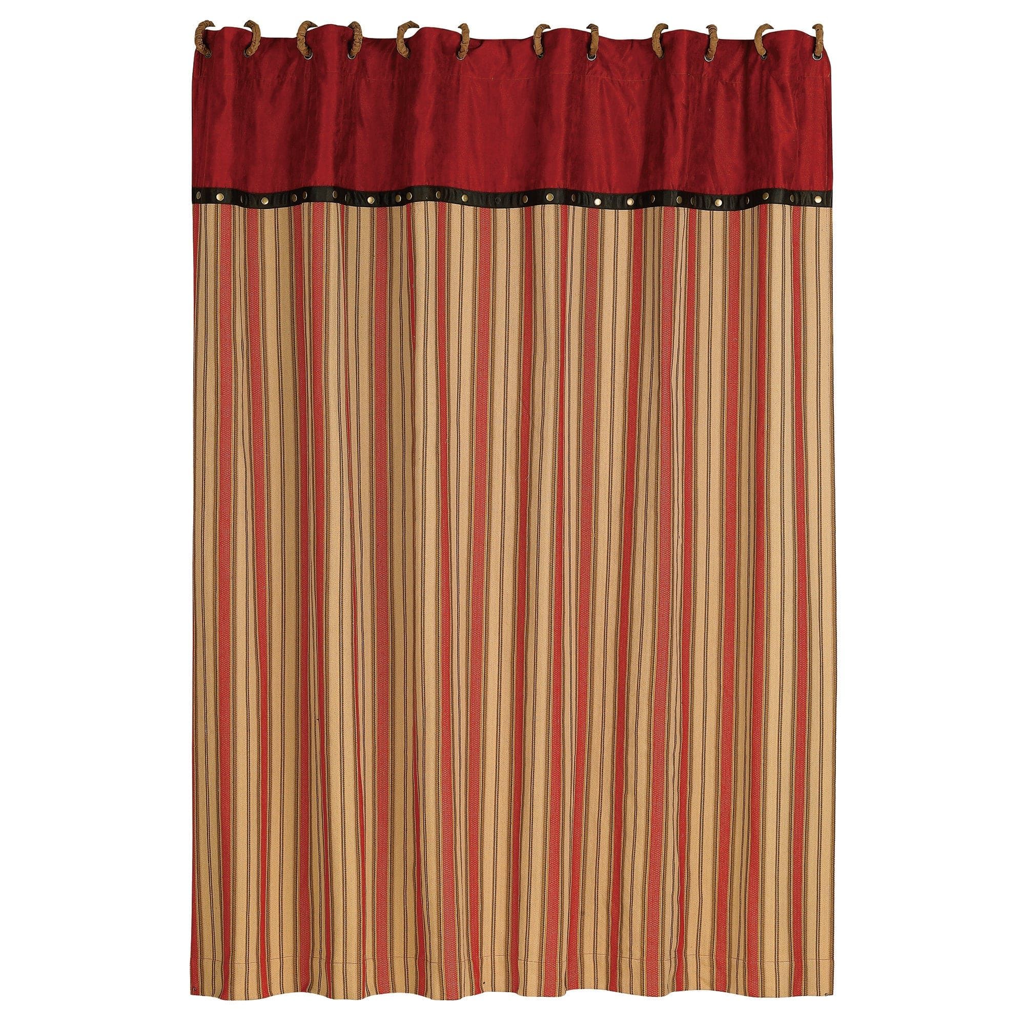 Rock Canyon - Shower Curtain - Red / Tan