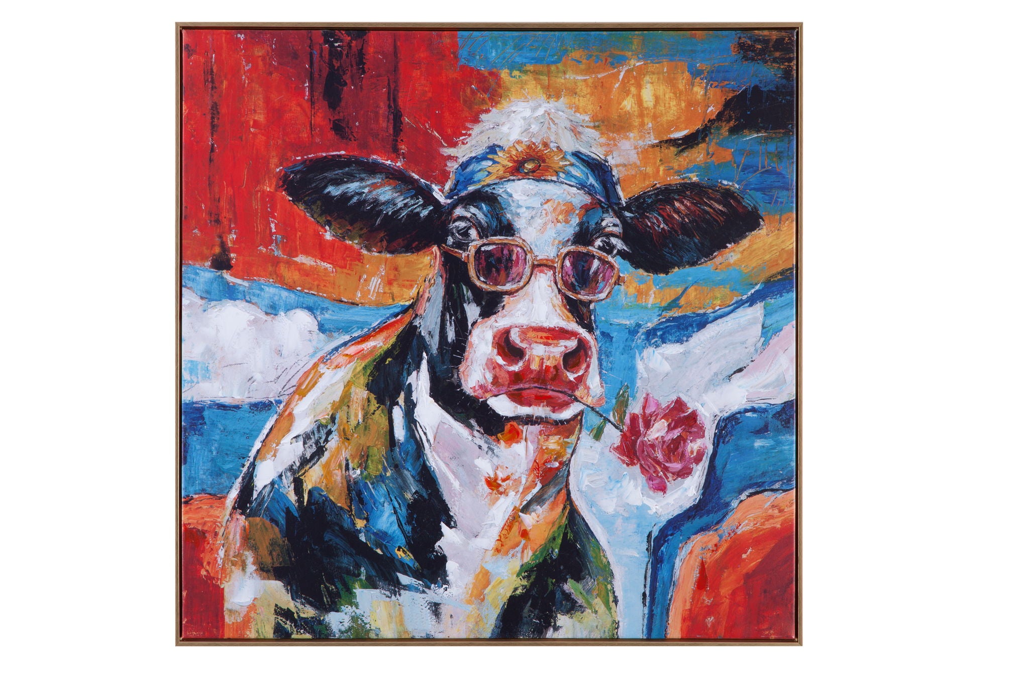 Cool Dude Framed Canvas - Red