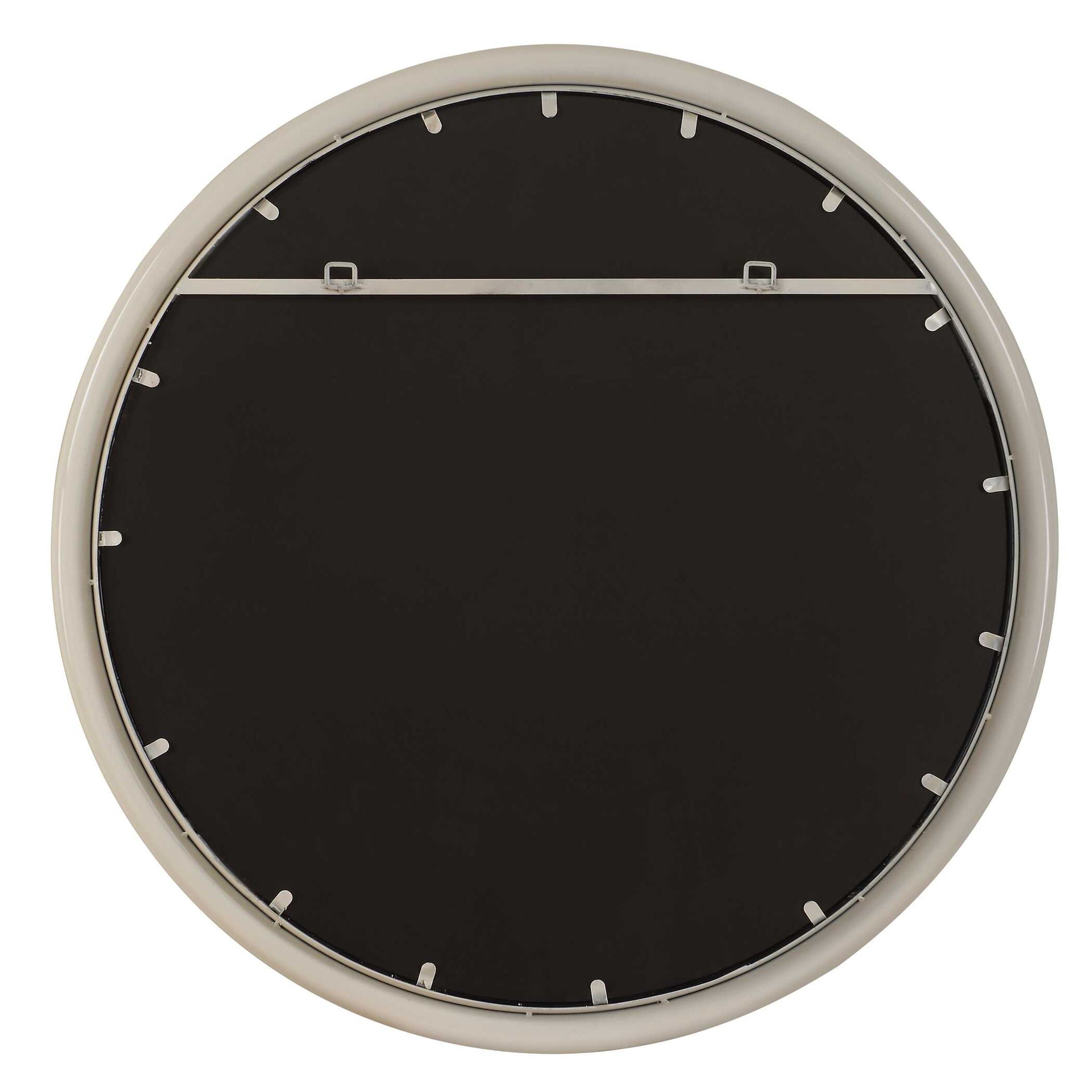 Florian - Warm White Round Mirror - White