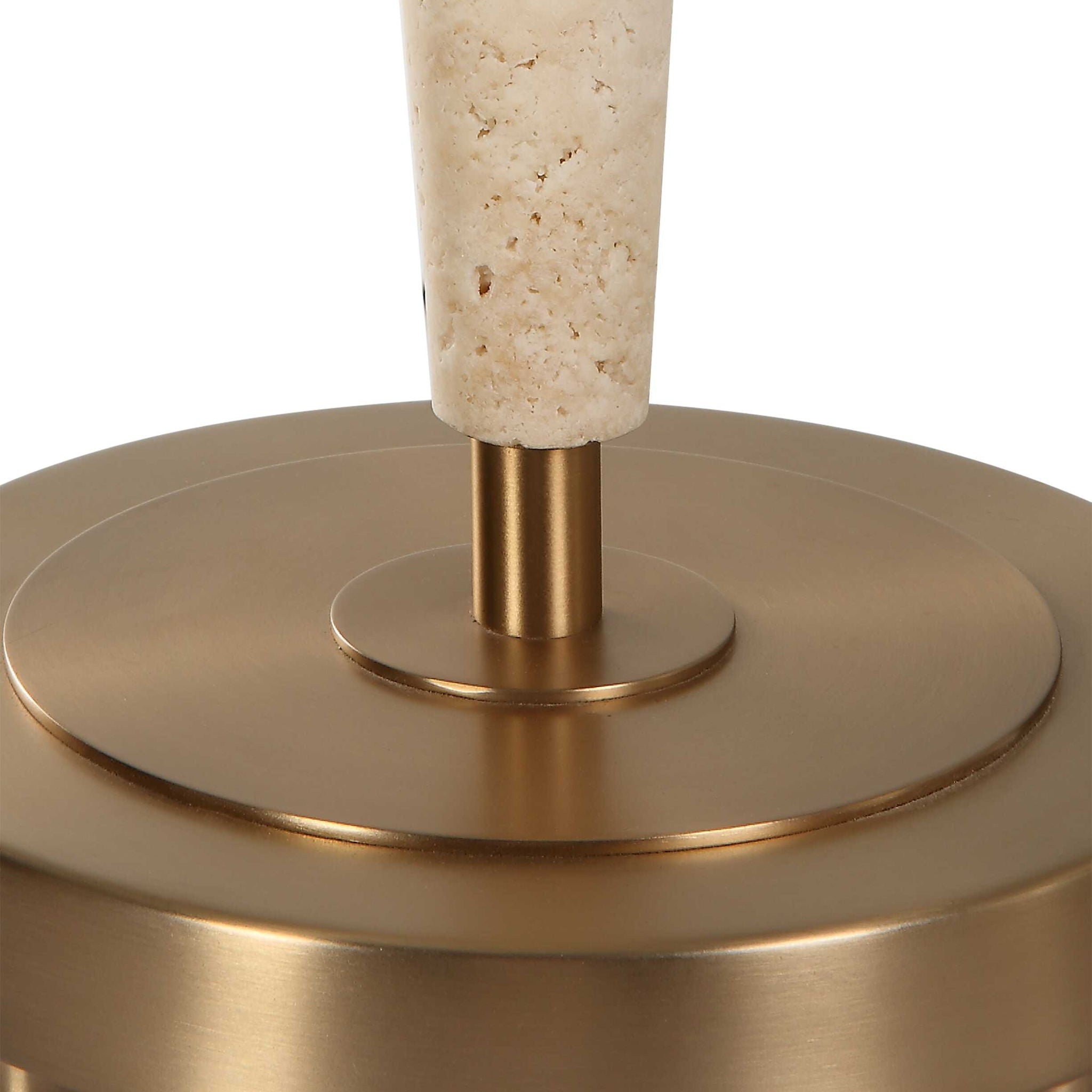 Palu - Travertine Table Lamp - Beige