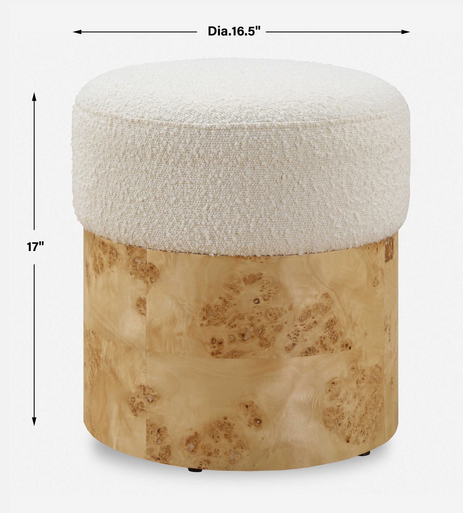 Swirls - Ottoman - Poplar Ivory
