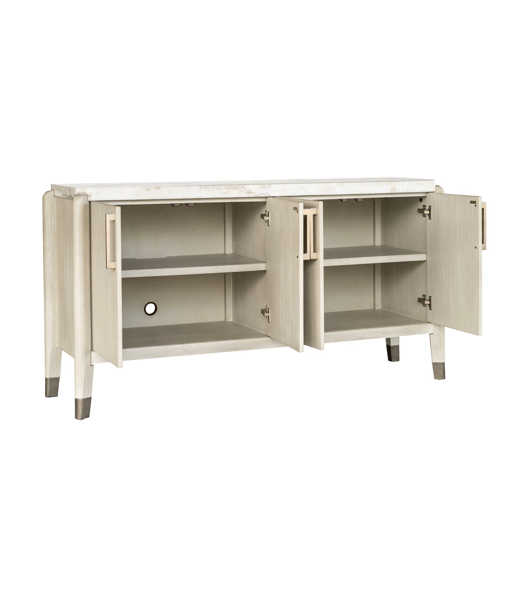 Gavin - Server - Driftwood Oak / White Marble