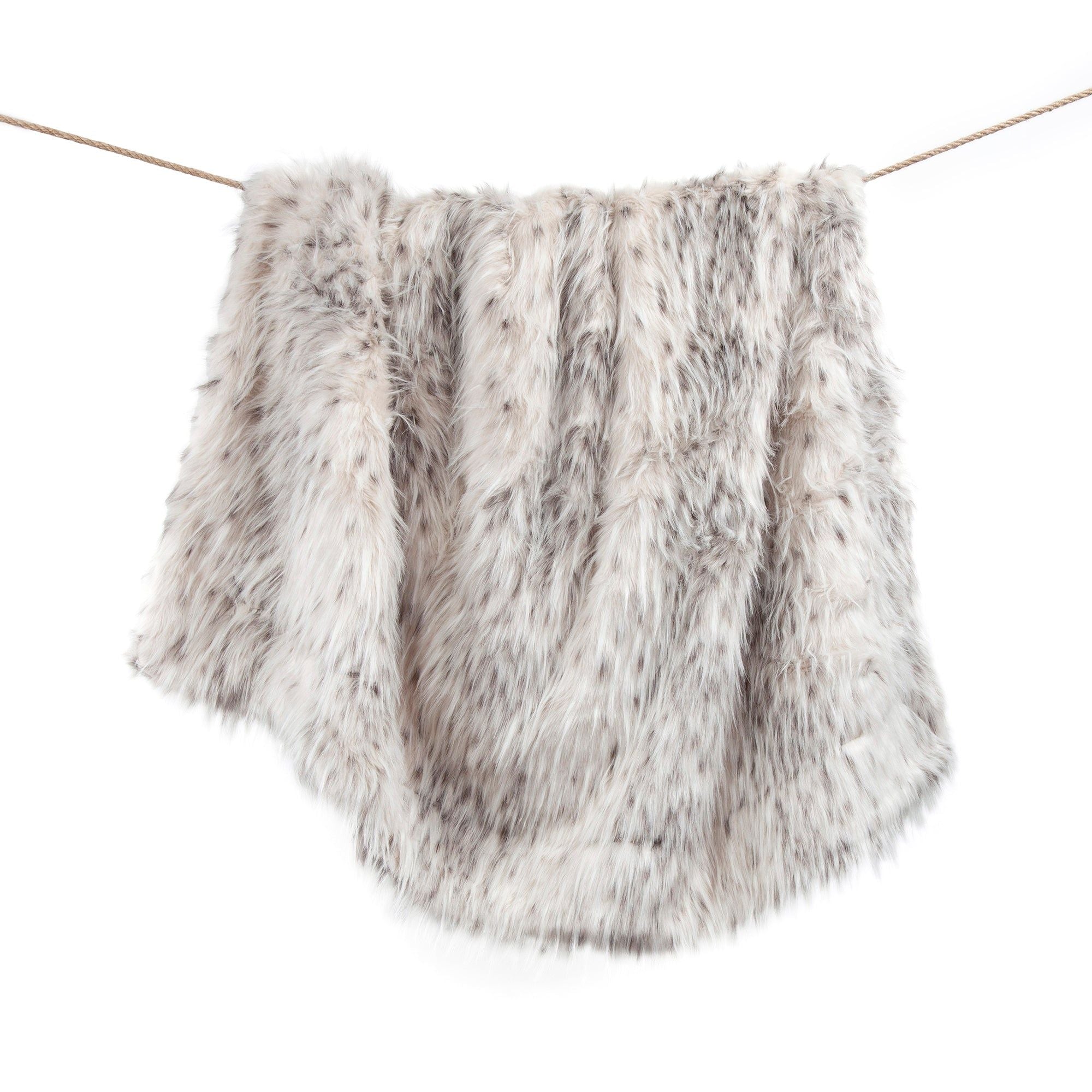 Ermine - Double-Sided Oversized Throw - White