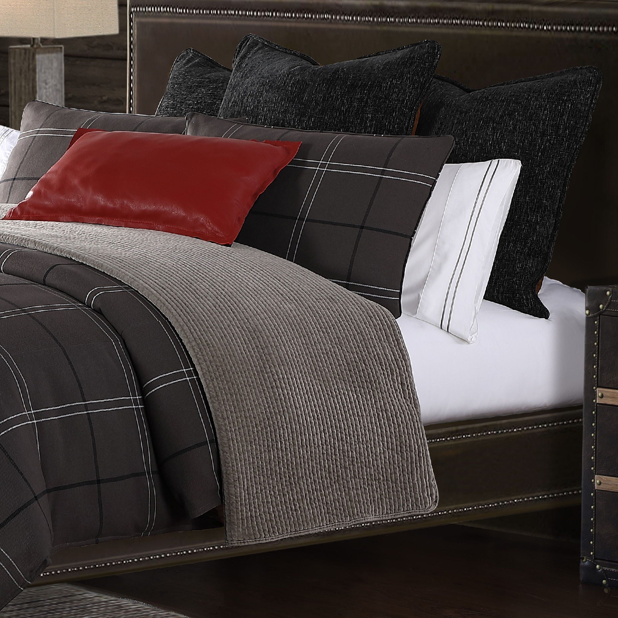 Heath - King Comforter Set (Set of 3) - Graphite