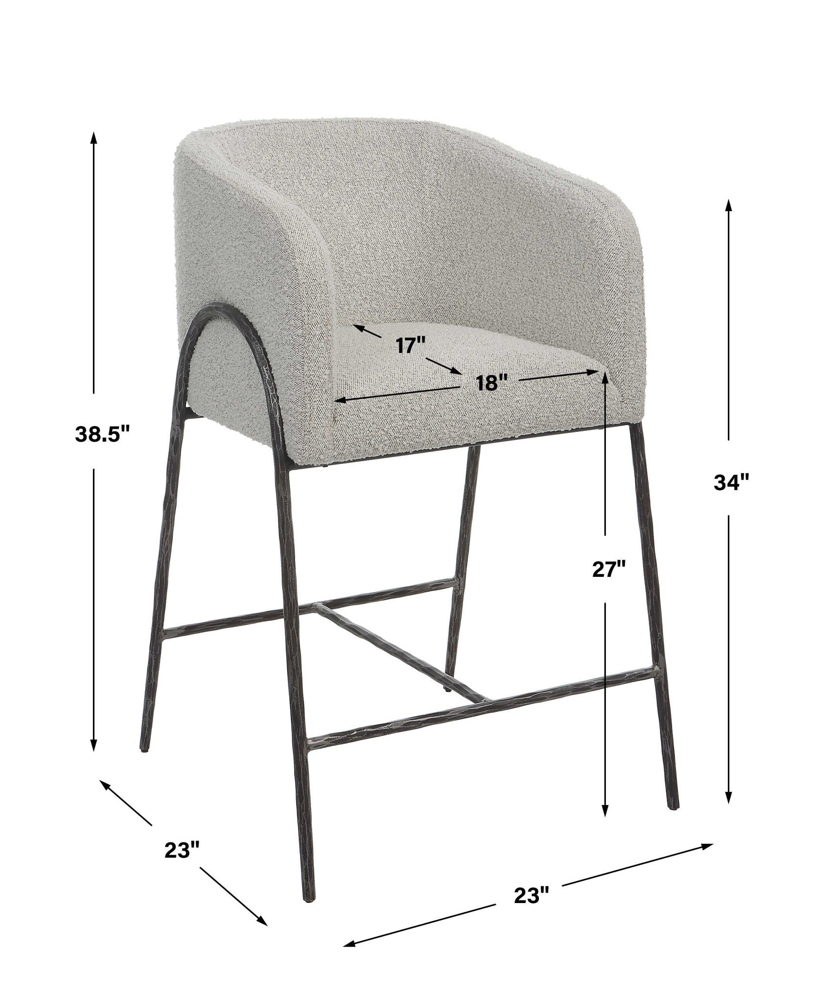Jacobsen - 27" Counter Stool - Gray