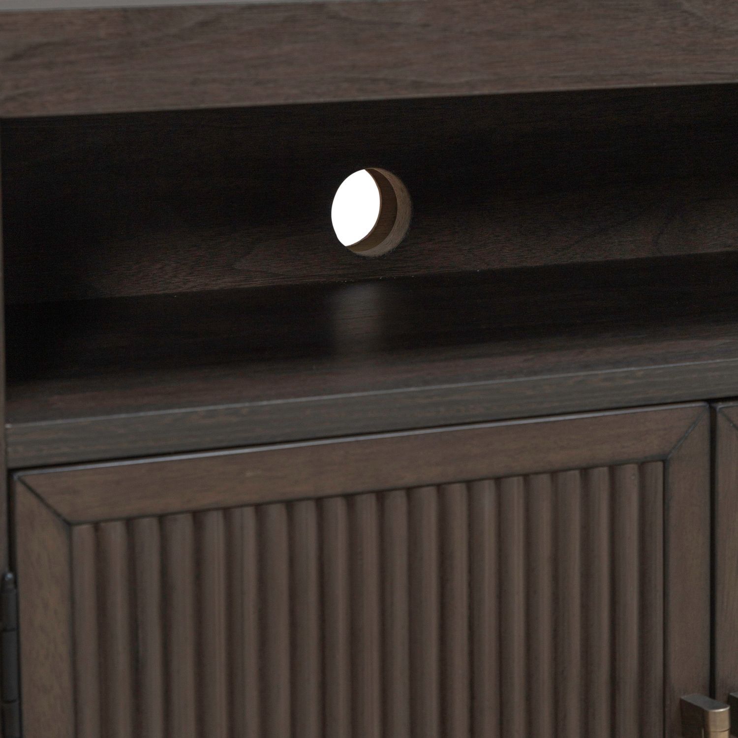 Modern Edge - Bedside Chest With Charging Station - Caffe