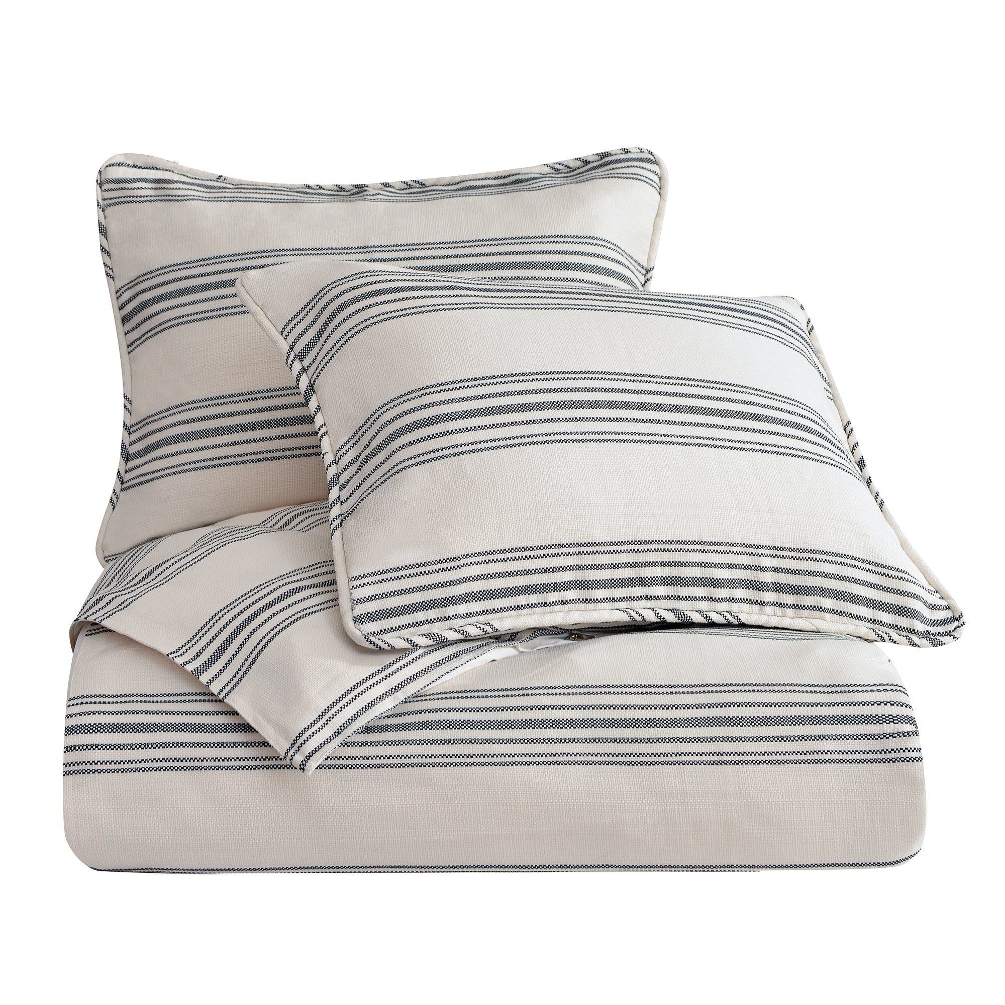 Blackberry - King Comforter Set (Set of 3) - White / Black