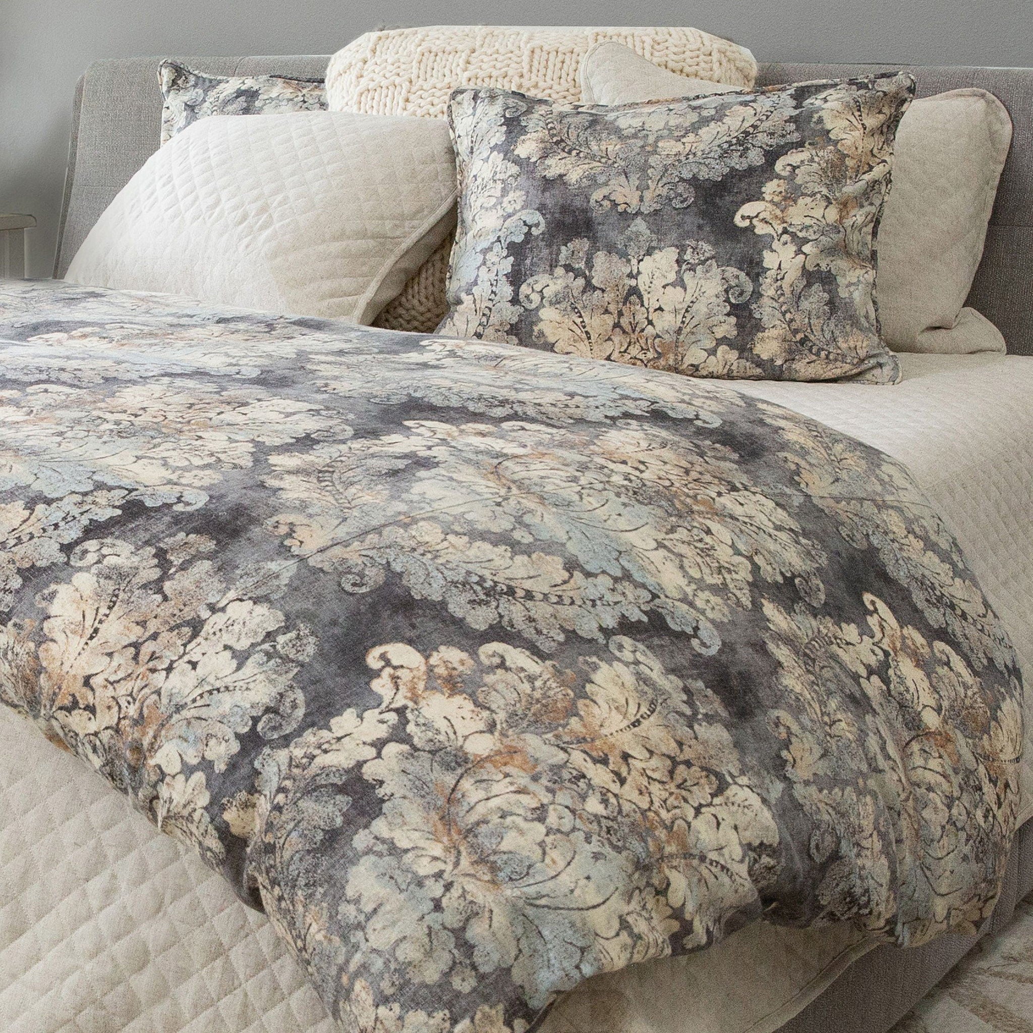Victoria - King Washed Linen Comforter Set (Set of 3) - Multi Color