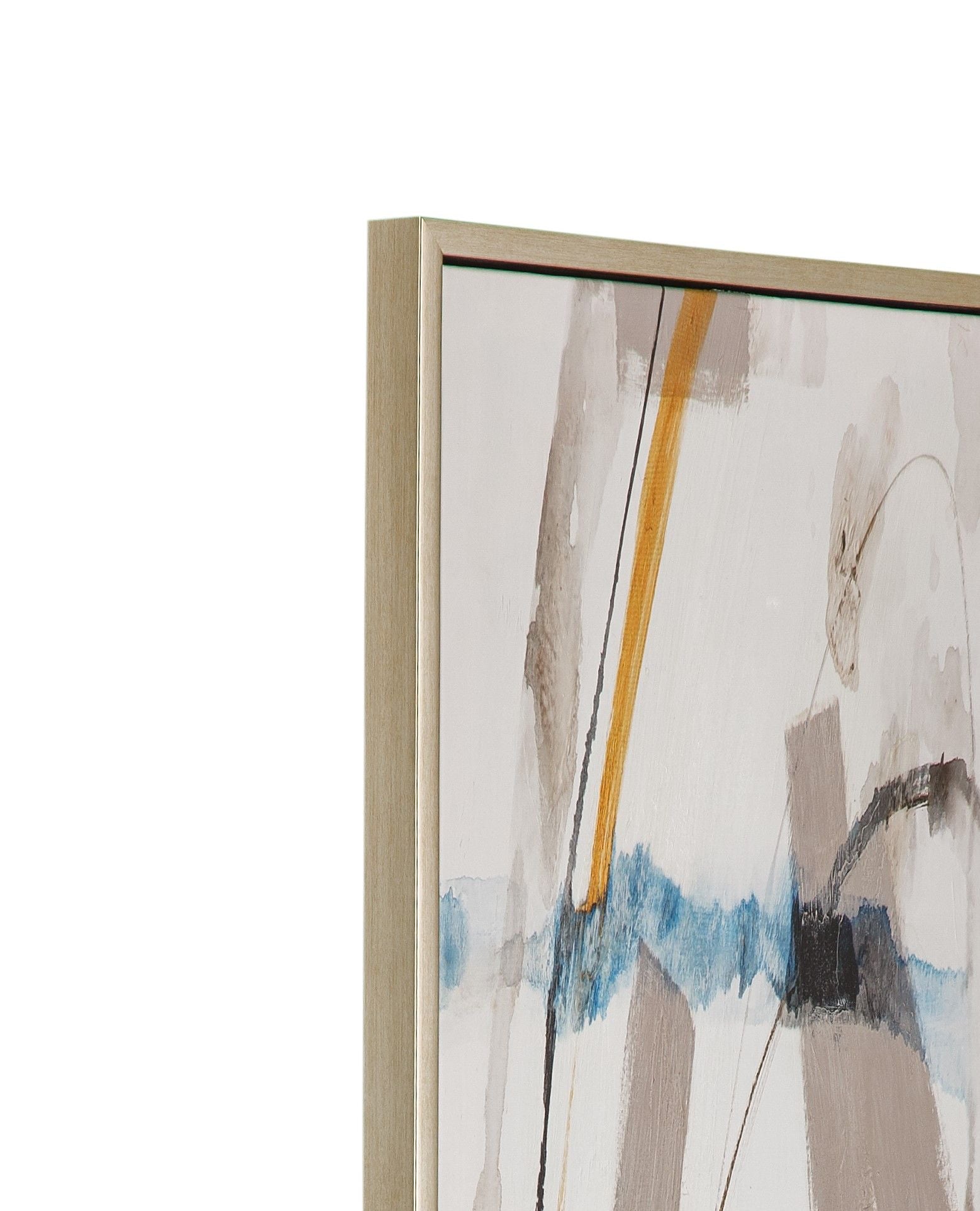 Framed Canvas Tranquil Flow - Gold