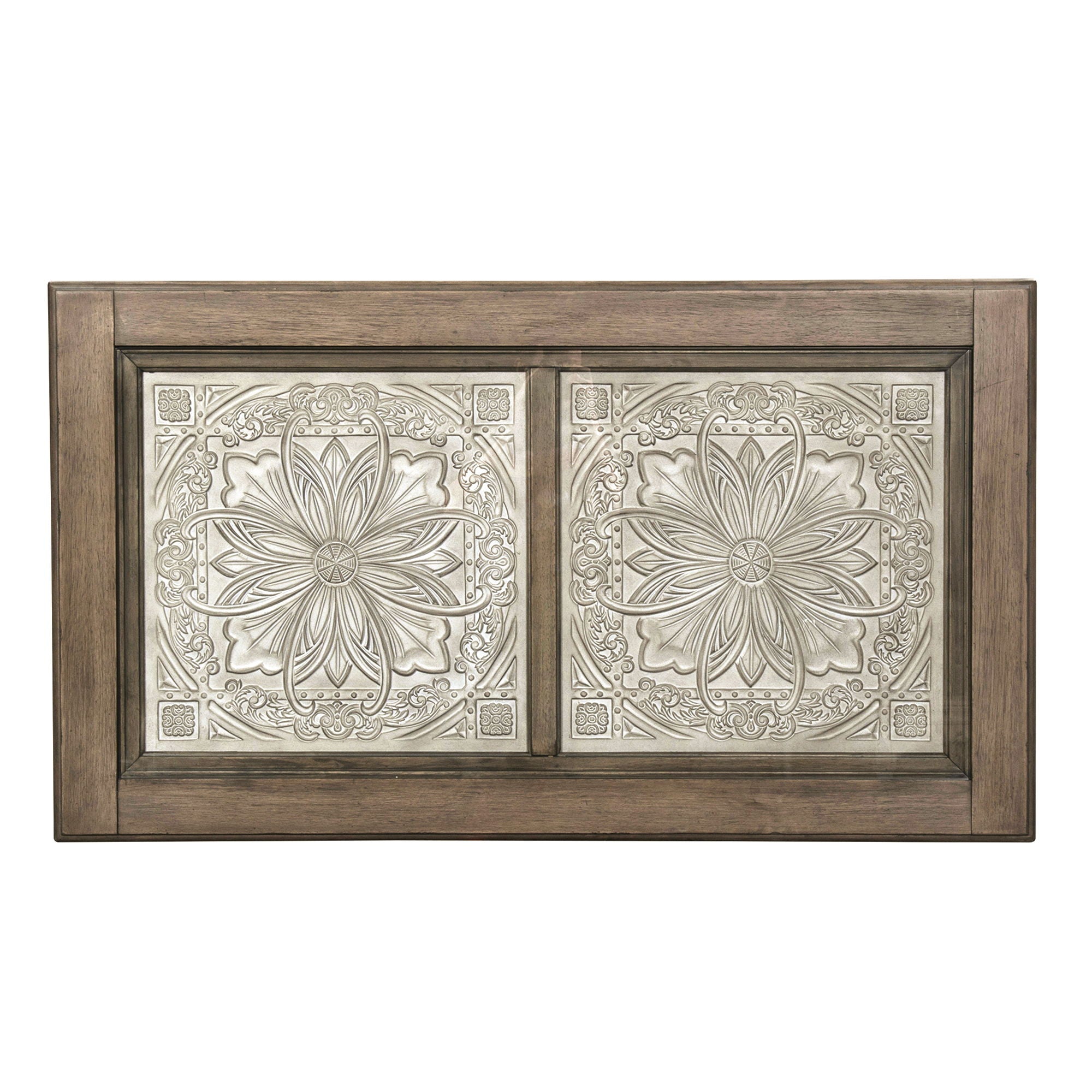 Heartland - Rect Ceiling Tile Cocktail Table - Antique White / Tobacco Tops