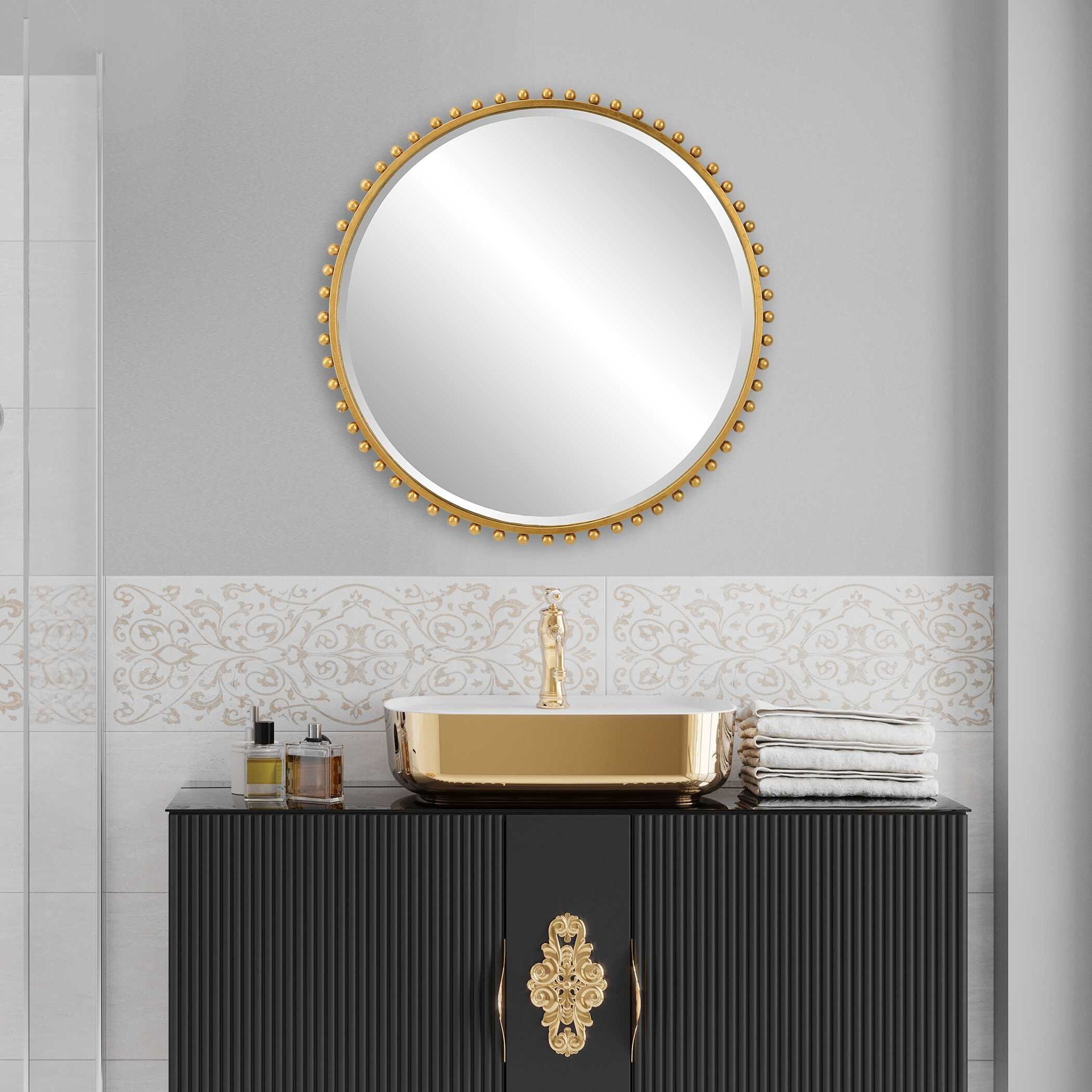 Taza - Round Iron Mirror