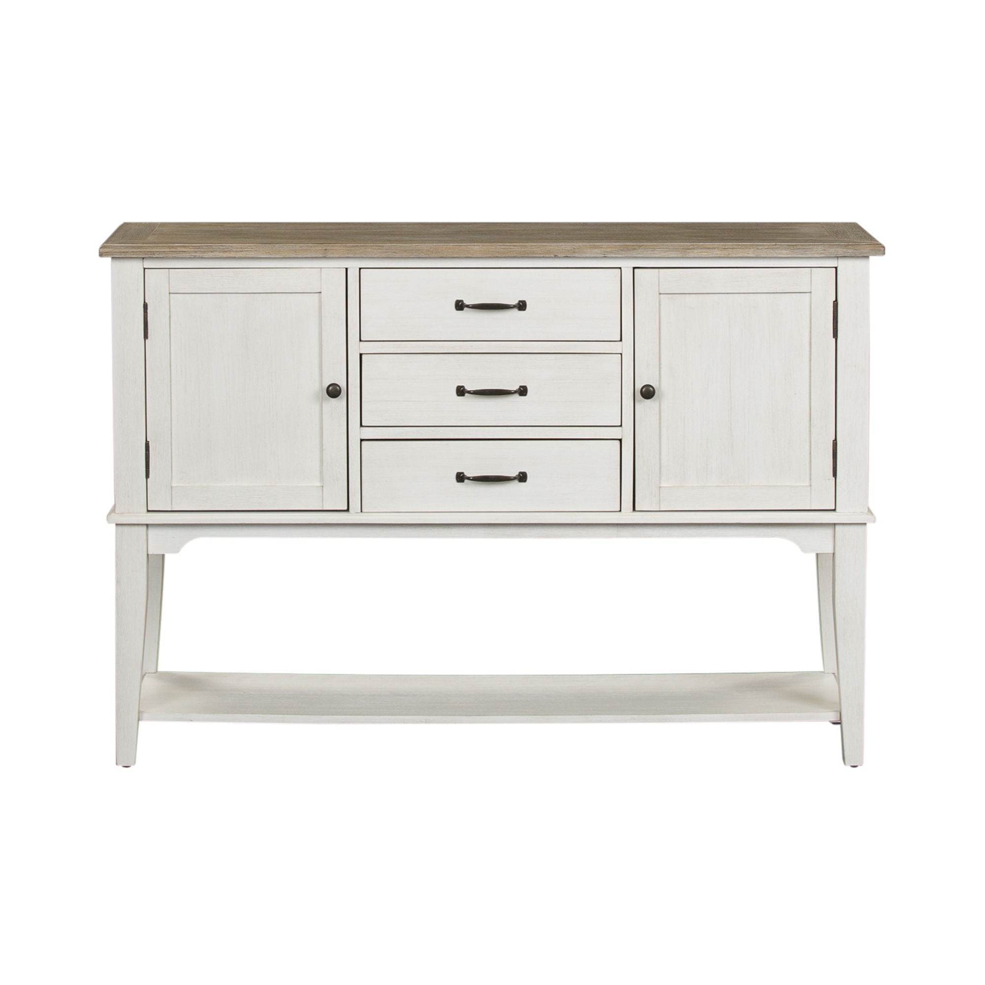 Summerville - Server - Soft White Wash / Wirebrushed Gray