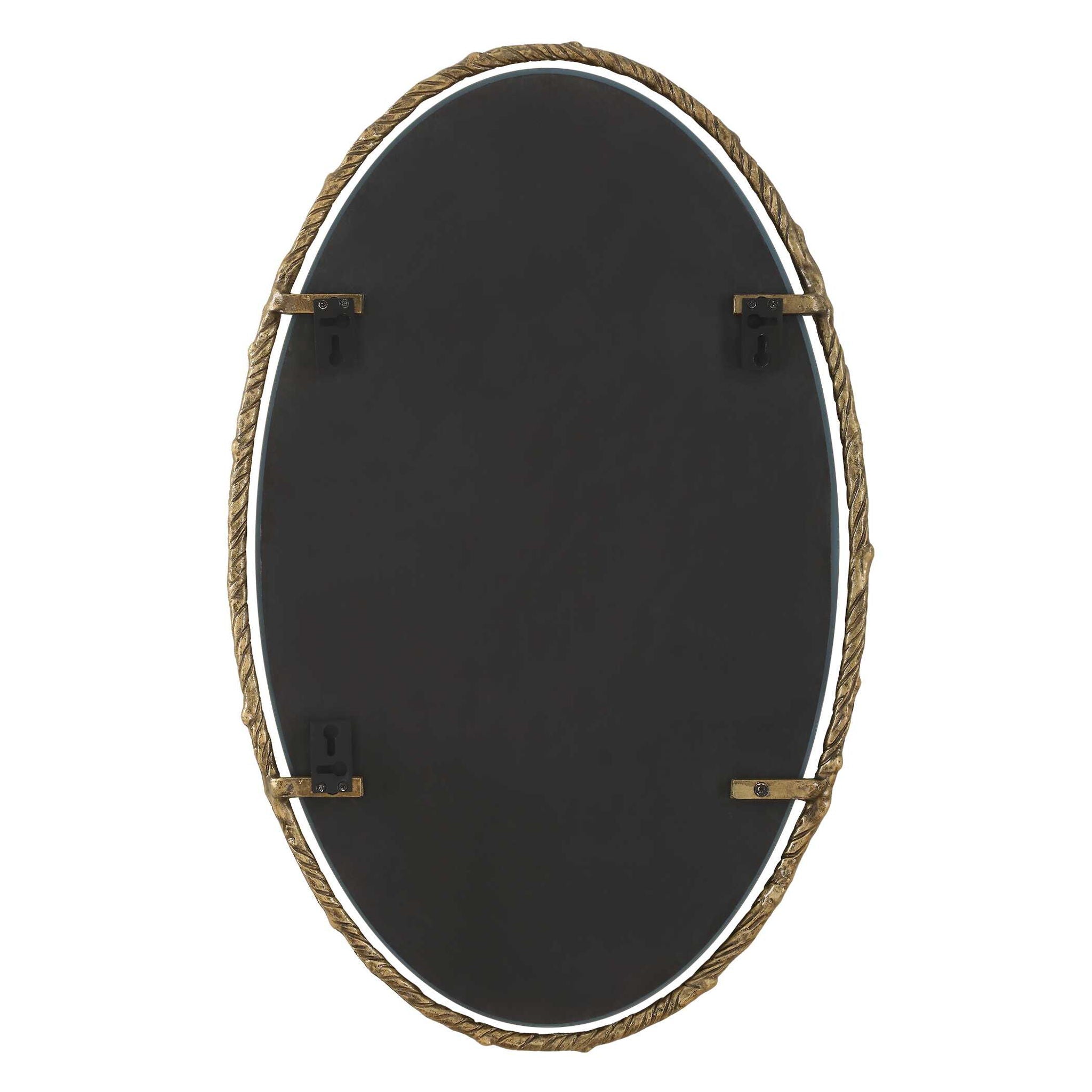 Twisted Branch - Oval Mirror - Gold