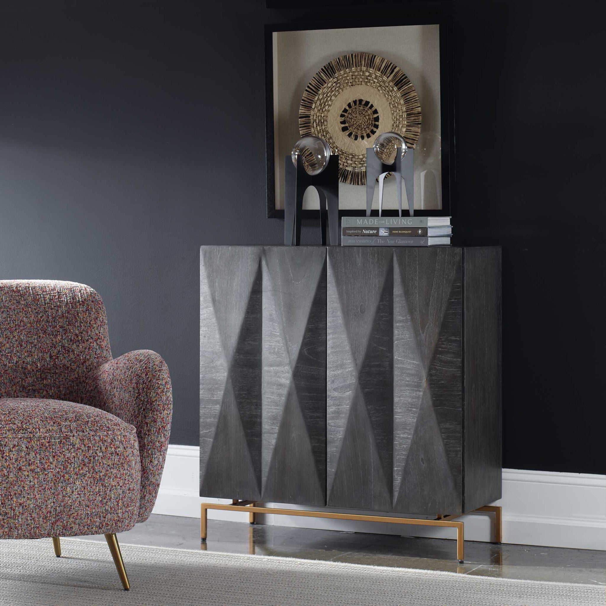 Marico - 2 Door Mindi Cabinet - Dark Brown