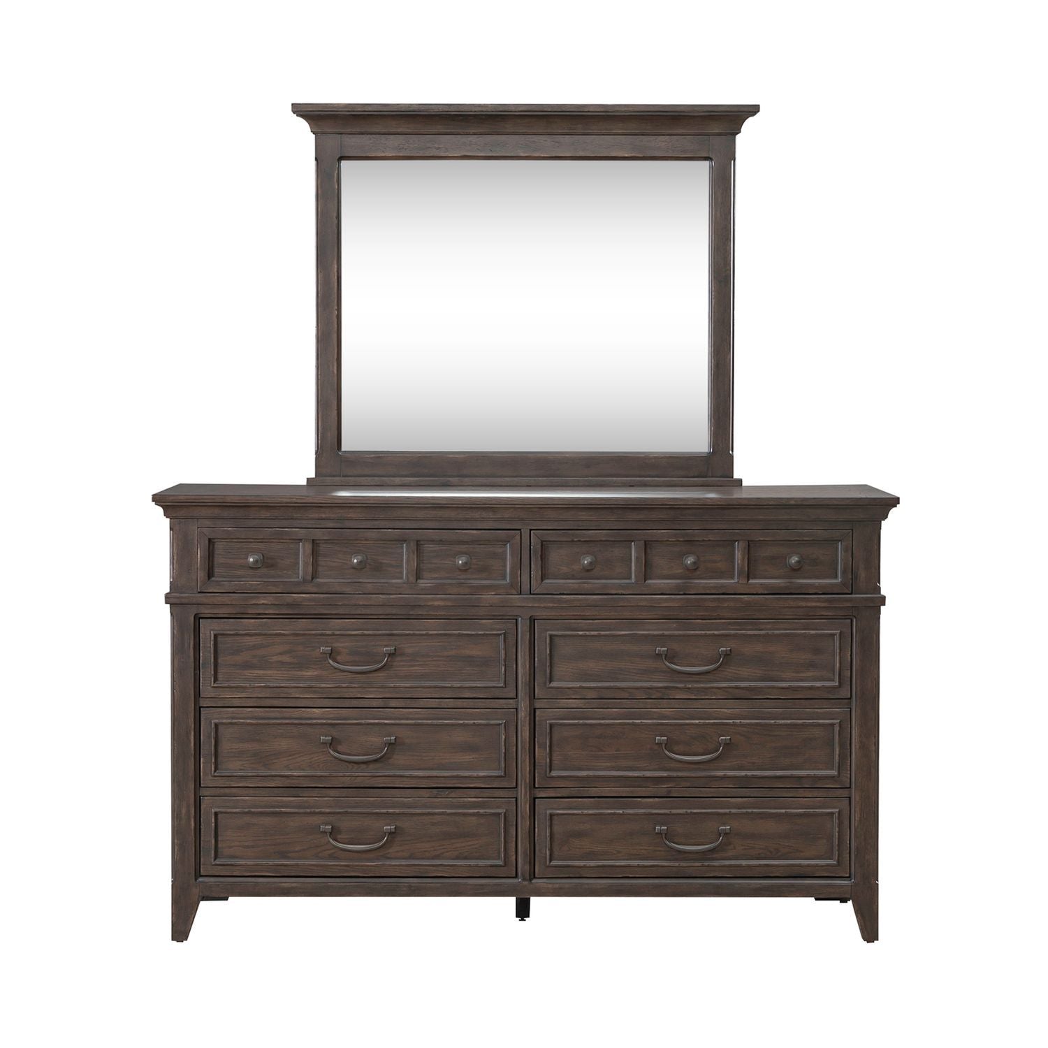 Paradise Valley - Dresser & Mirror - Saddle Brown