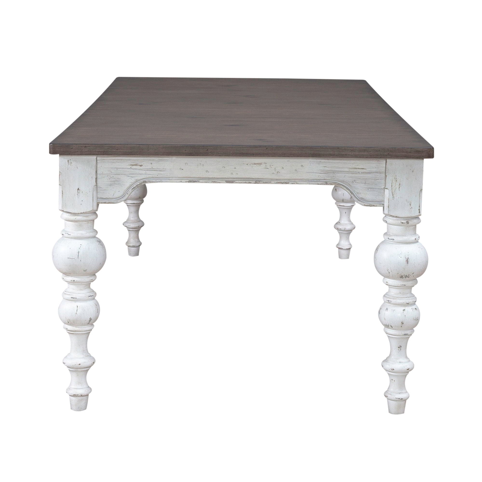 River Place - Rectangular Leg Table - Riverstone White & Tobacco