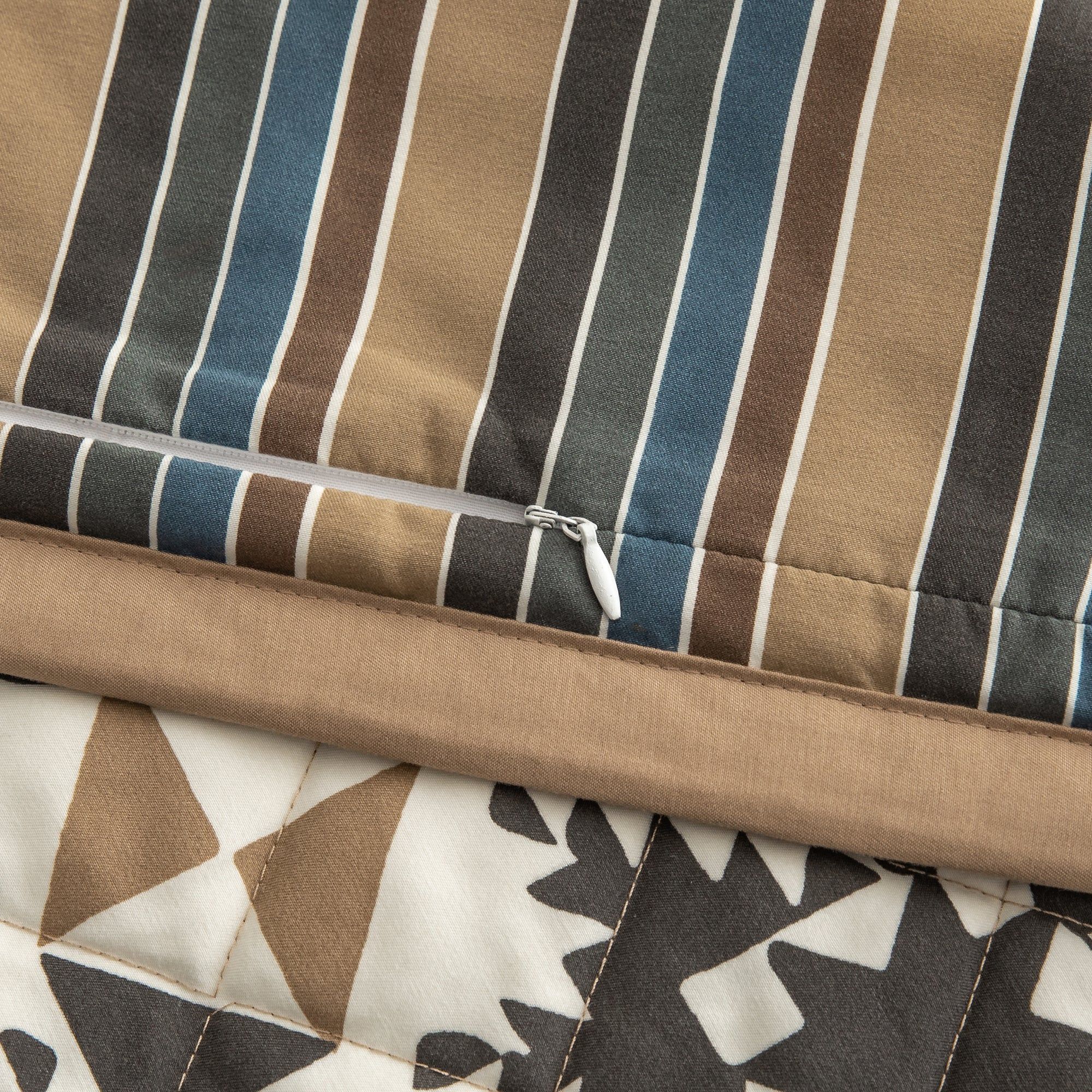 Mosaic - King Reversible Quilt Set (Set of 3) - Multi Color
