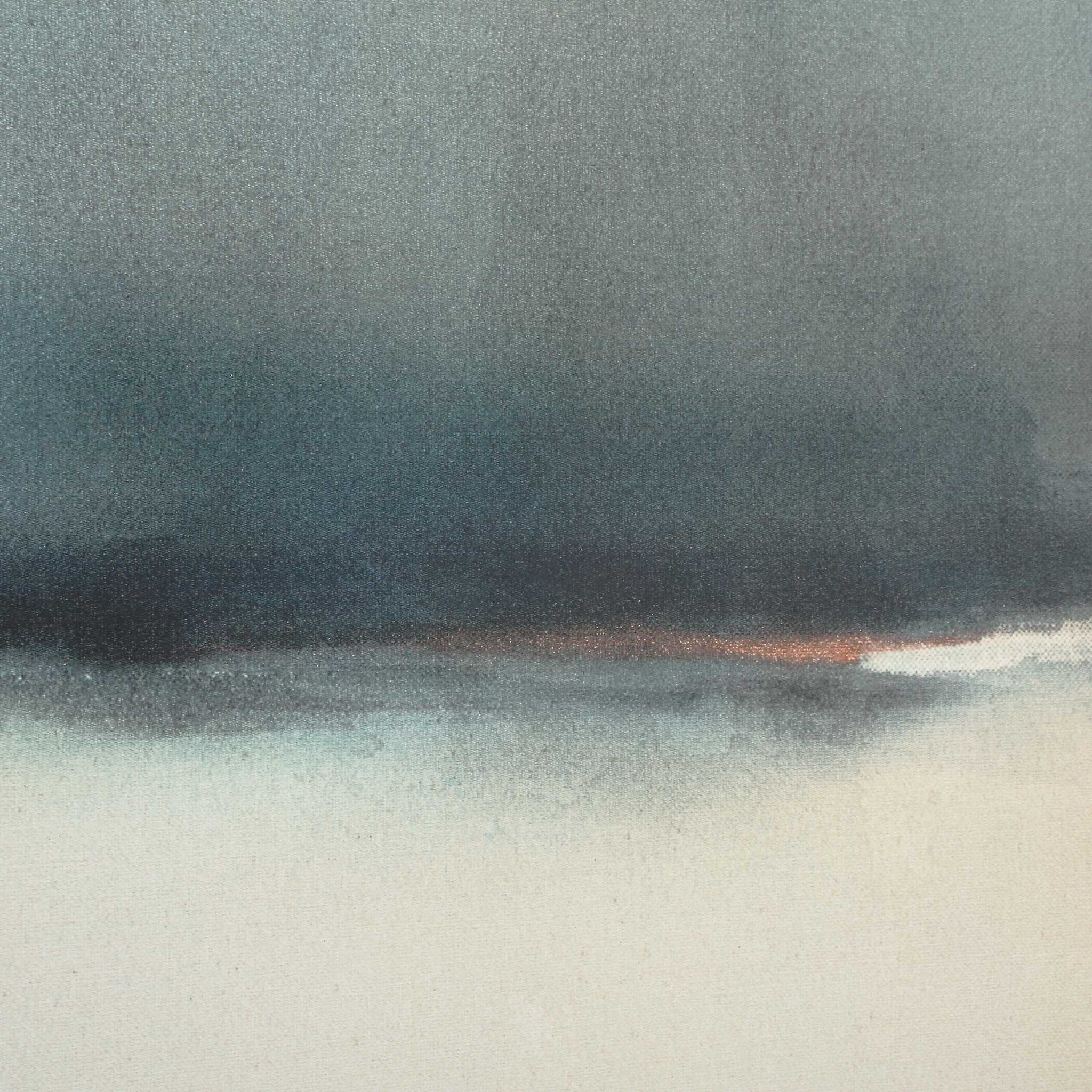 Deep Rains - Framed Abstract Print - Light Gray