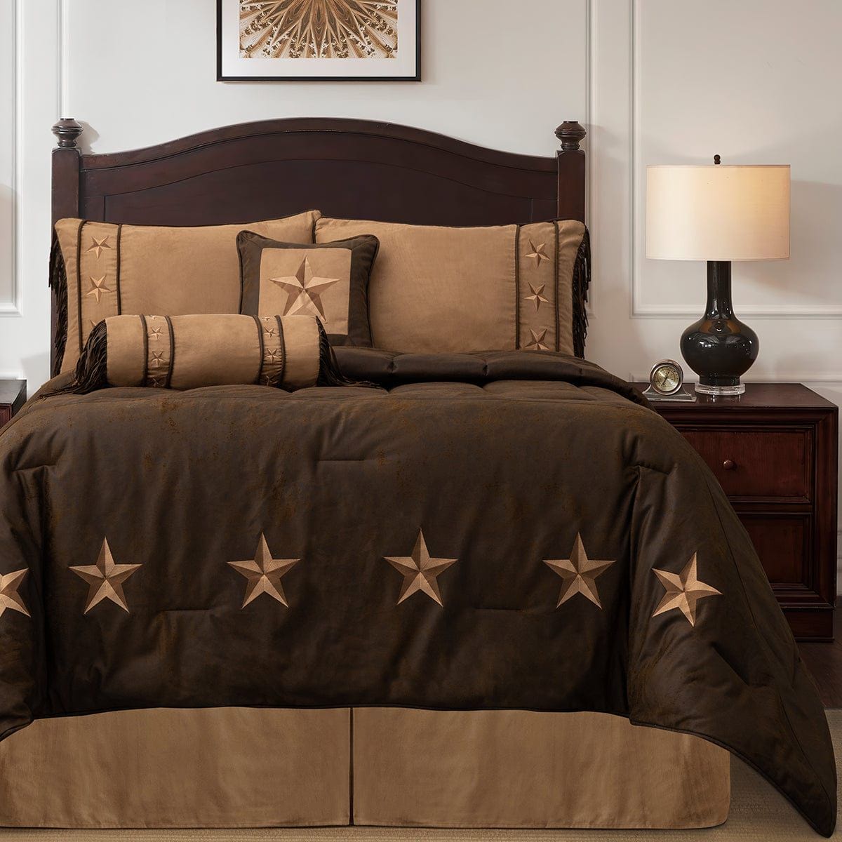 Laredo - Twin Comforter Set (Set of 5) - Chocolate