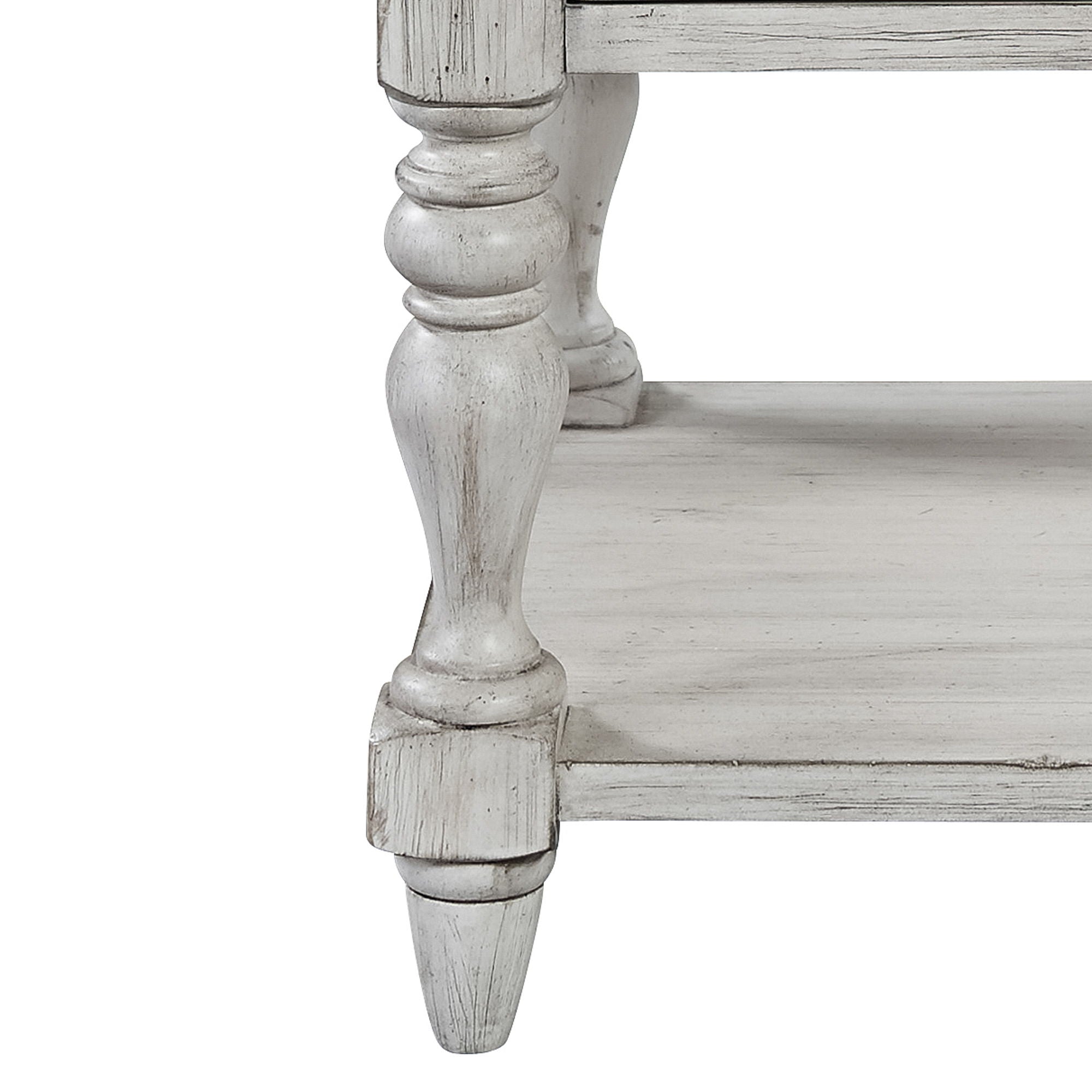 Farmhouse Reimagined - 1 Drawer Nightstand - Antique White / Chestnut Tops