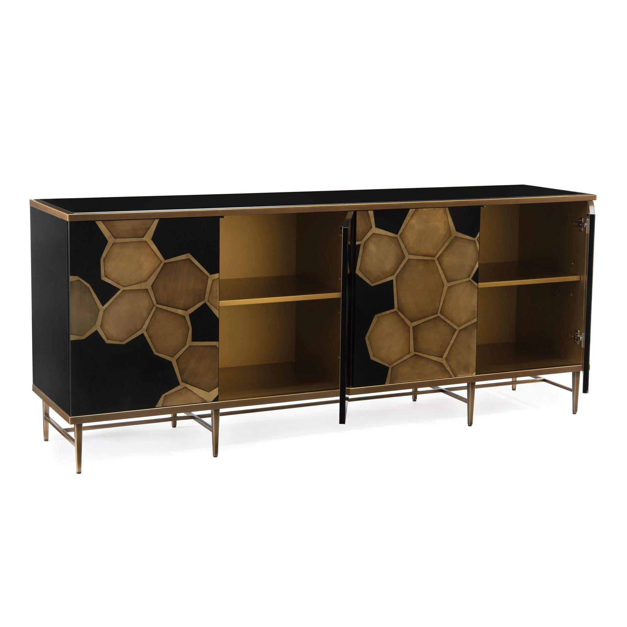 Honeycomb Four-Door Credenza