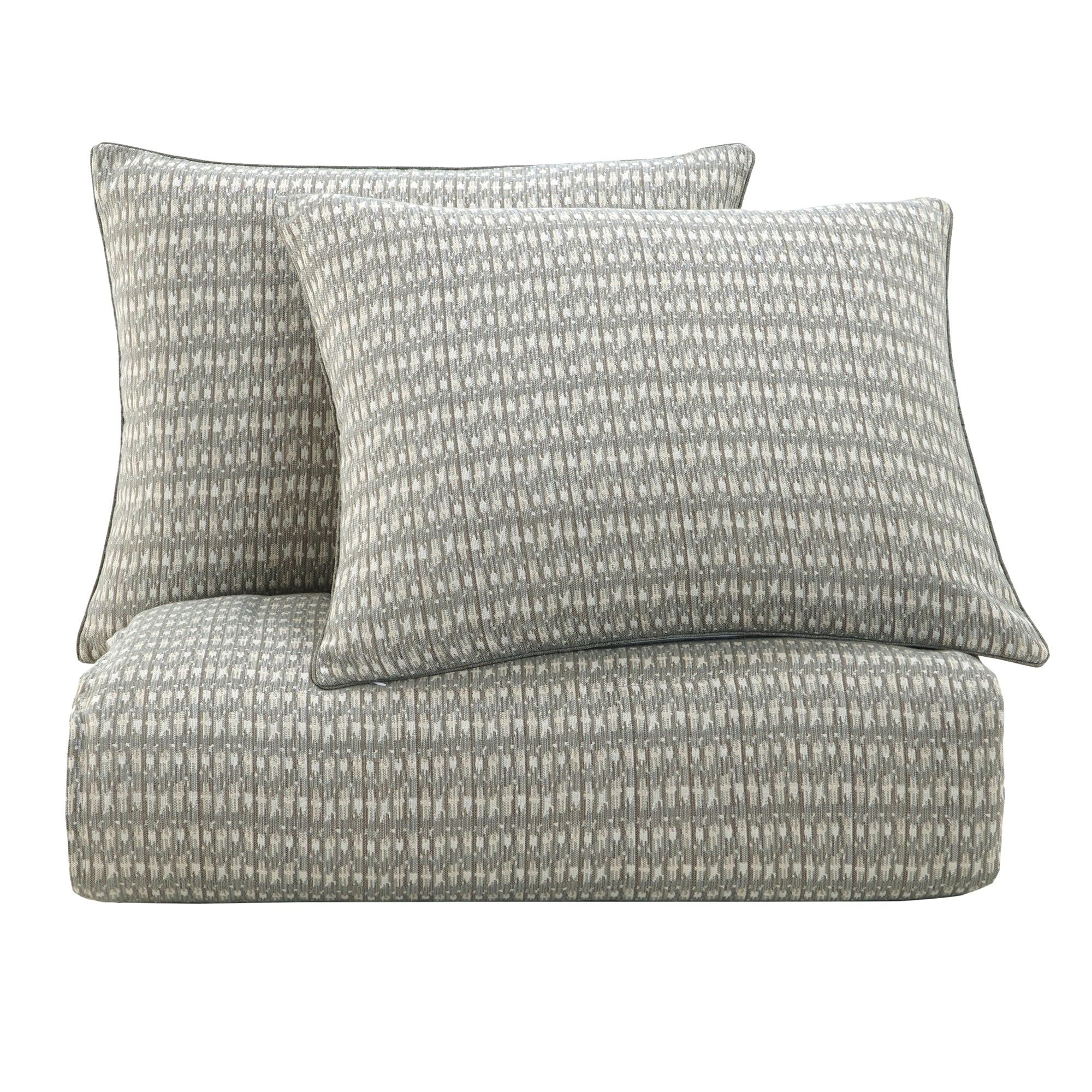 Fenton - Queen Duvet Cover Set (Set of 3) - Taupe / Gray / Cream