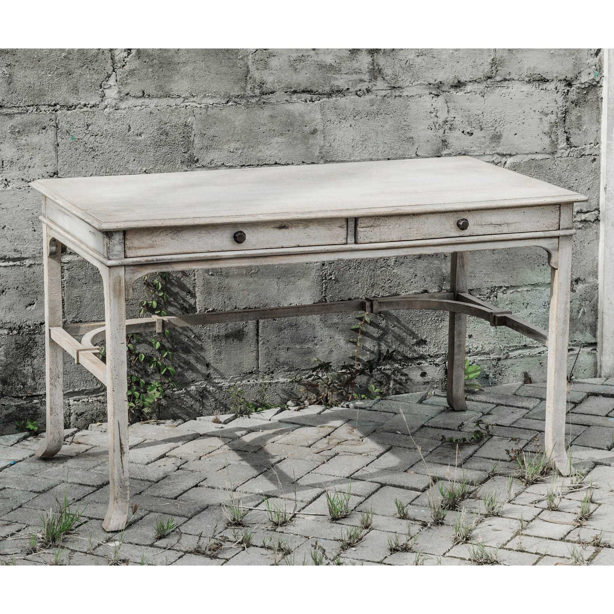 Bridgely - Aged Writing Desk - Beige