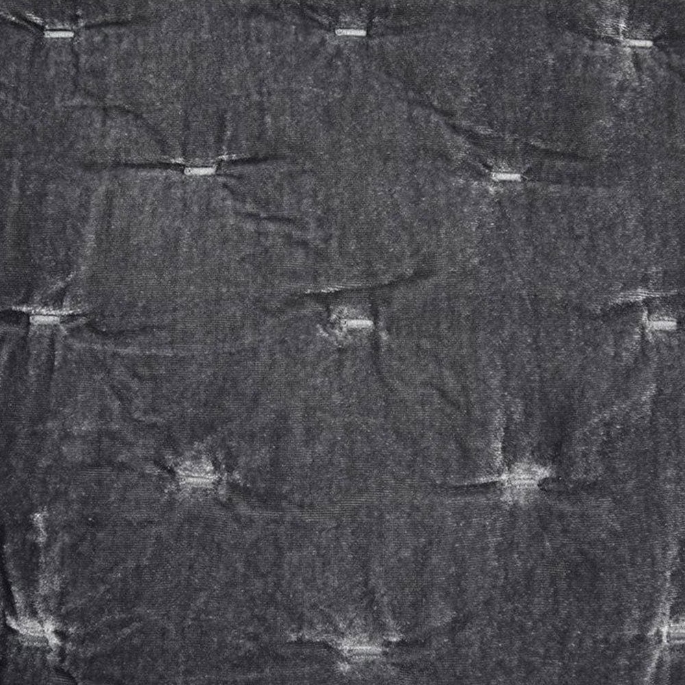 Stella - King Faux Silk Velvet Pintuck Quilt - Dark Slate