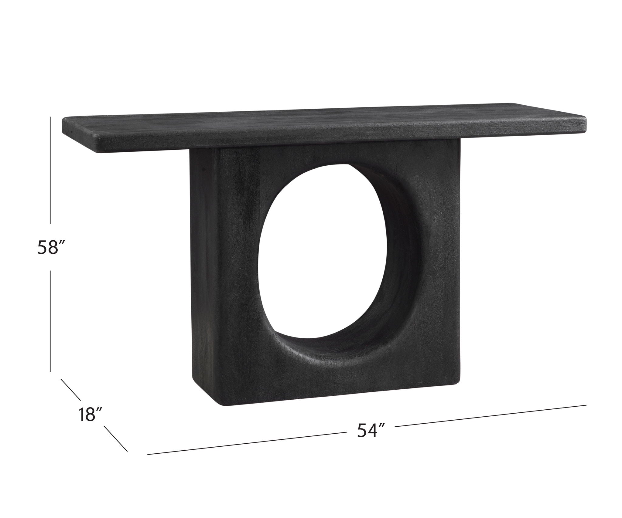 Compass - Console Table Top - Black