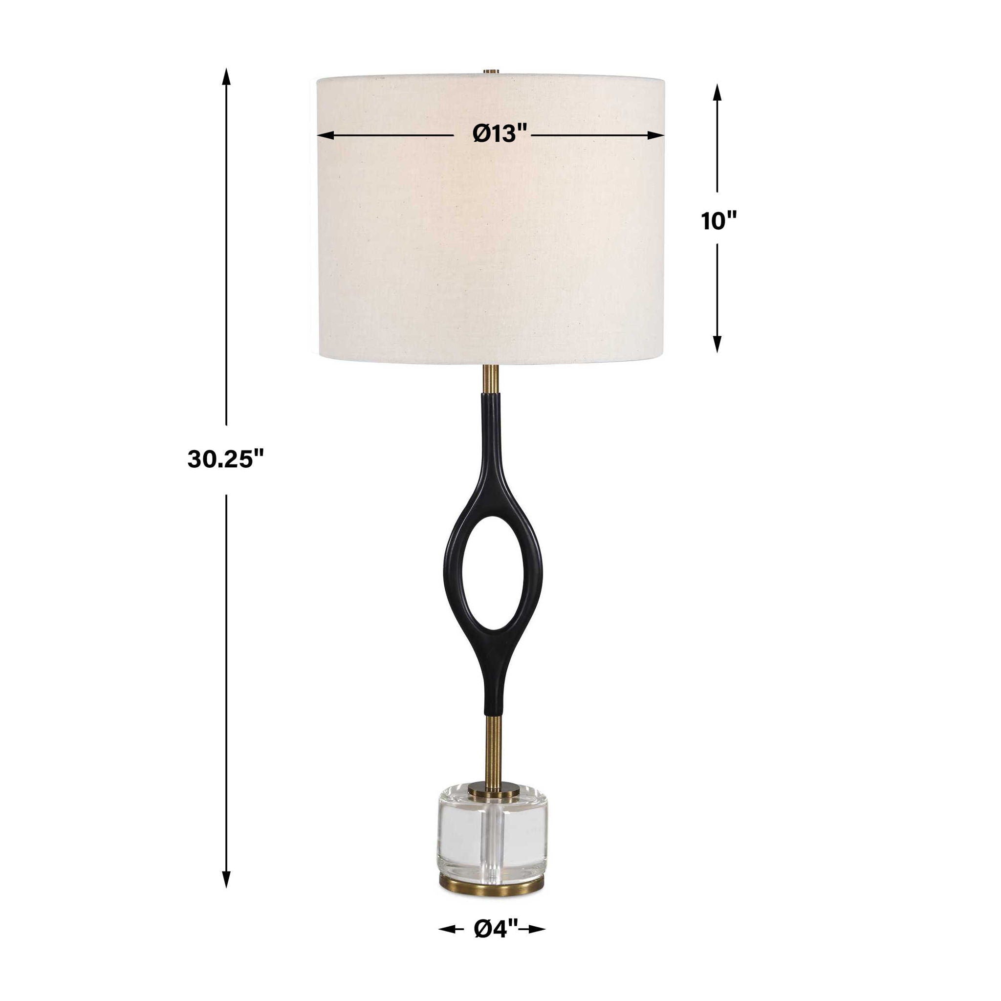 Maryam - Cordless Led Buffet Lamp - Black / Bronze