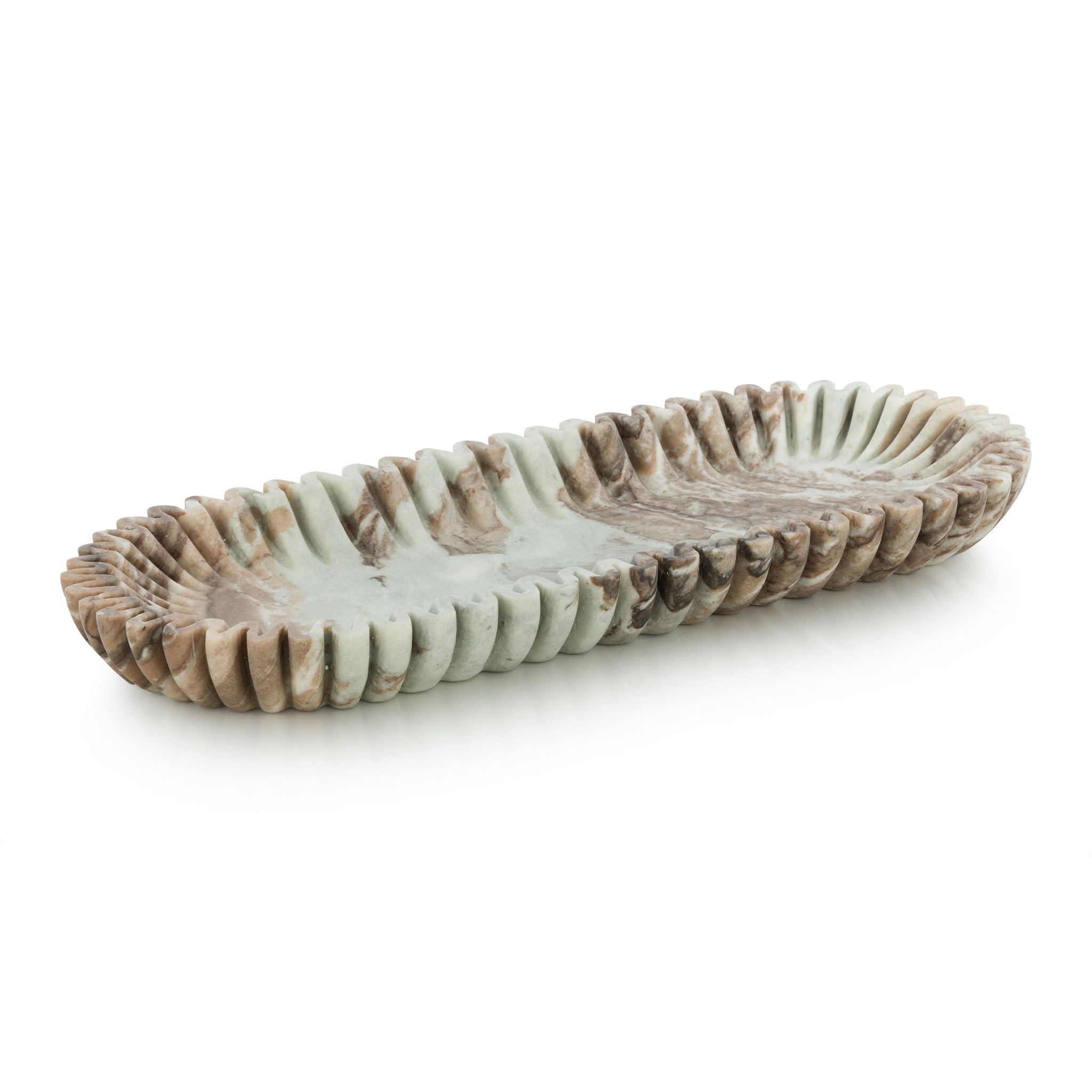Scalloped Marble Tray