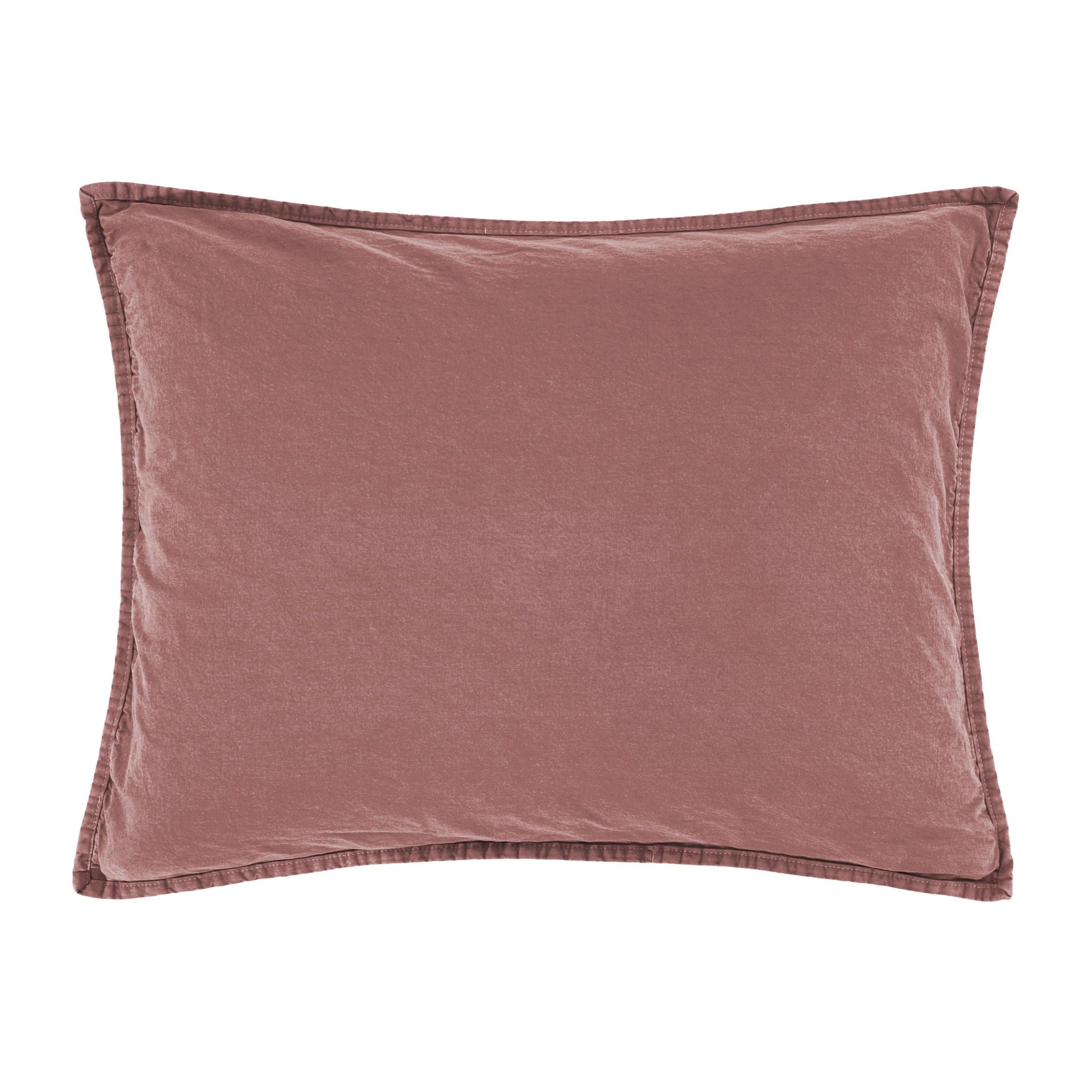 Cotton Canvas - 21" x 34" Stonewashed Pillow Sham - Sarsaparilla