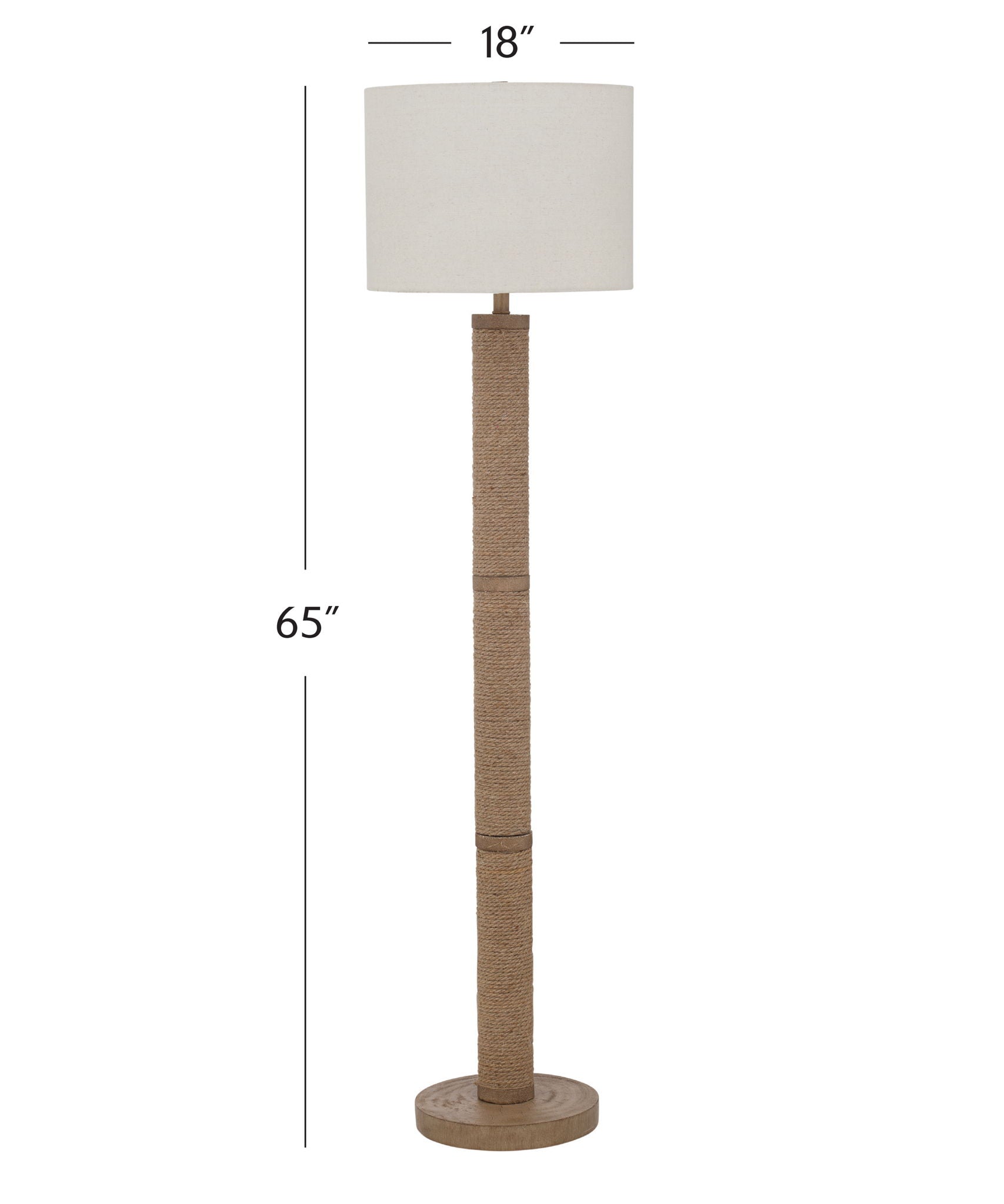 Chester - Floor Lamp - Natural / White
