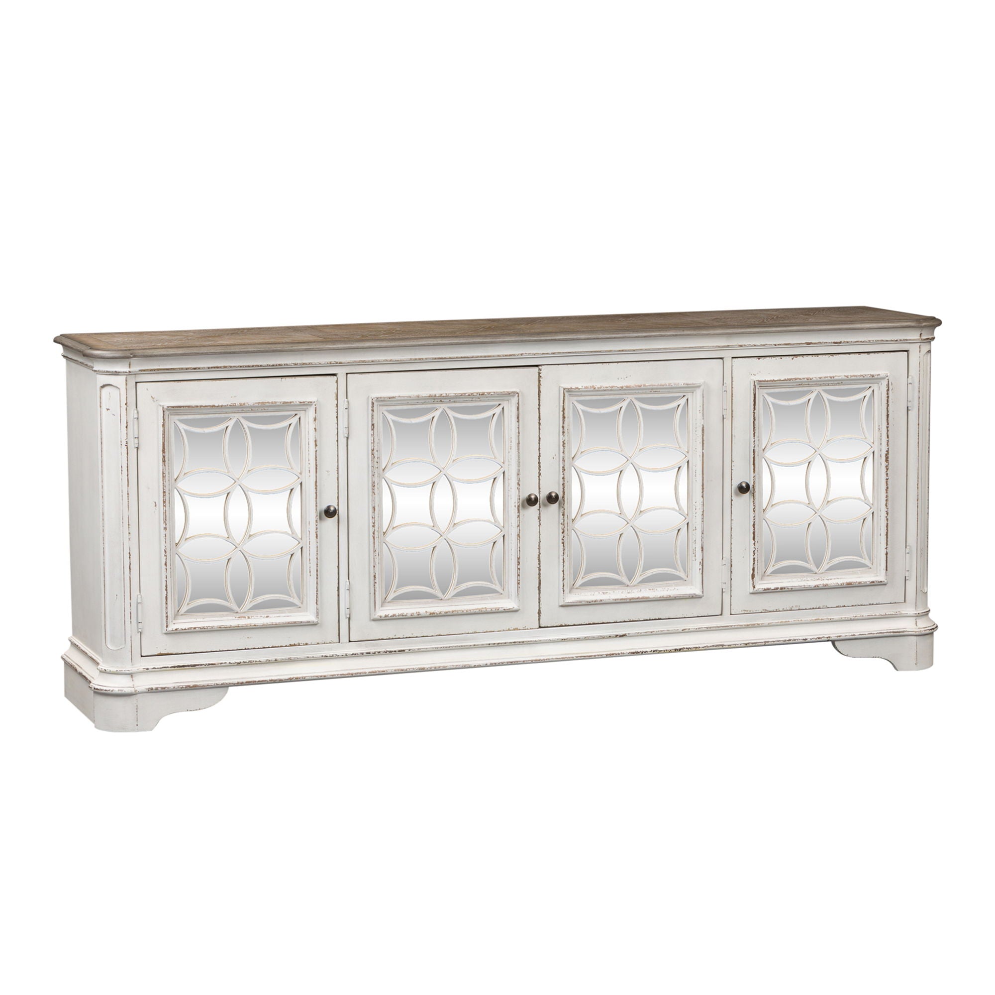 Magnolia Manor - 4 Doors TV Console - Antique White