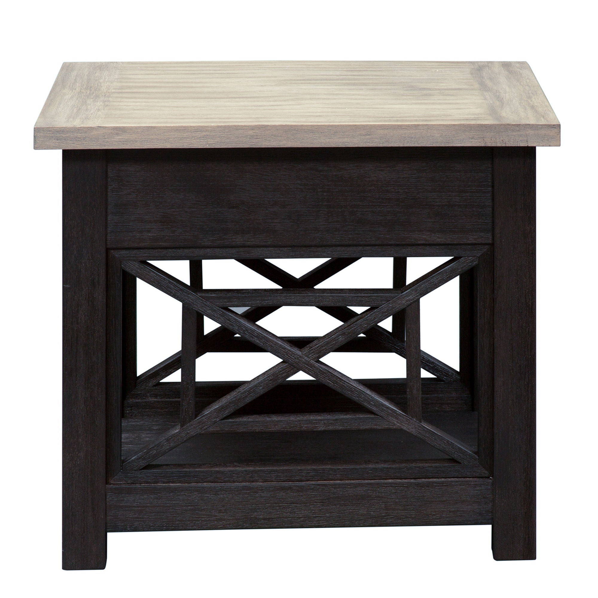 Heatherbrook - Drawer End Table - Charcoal & Ash