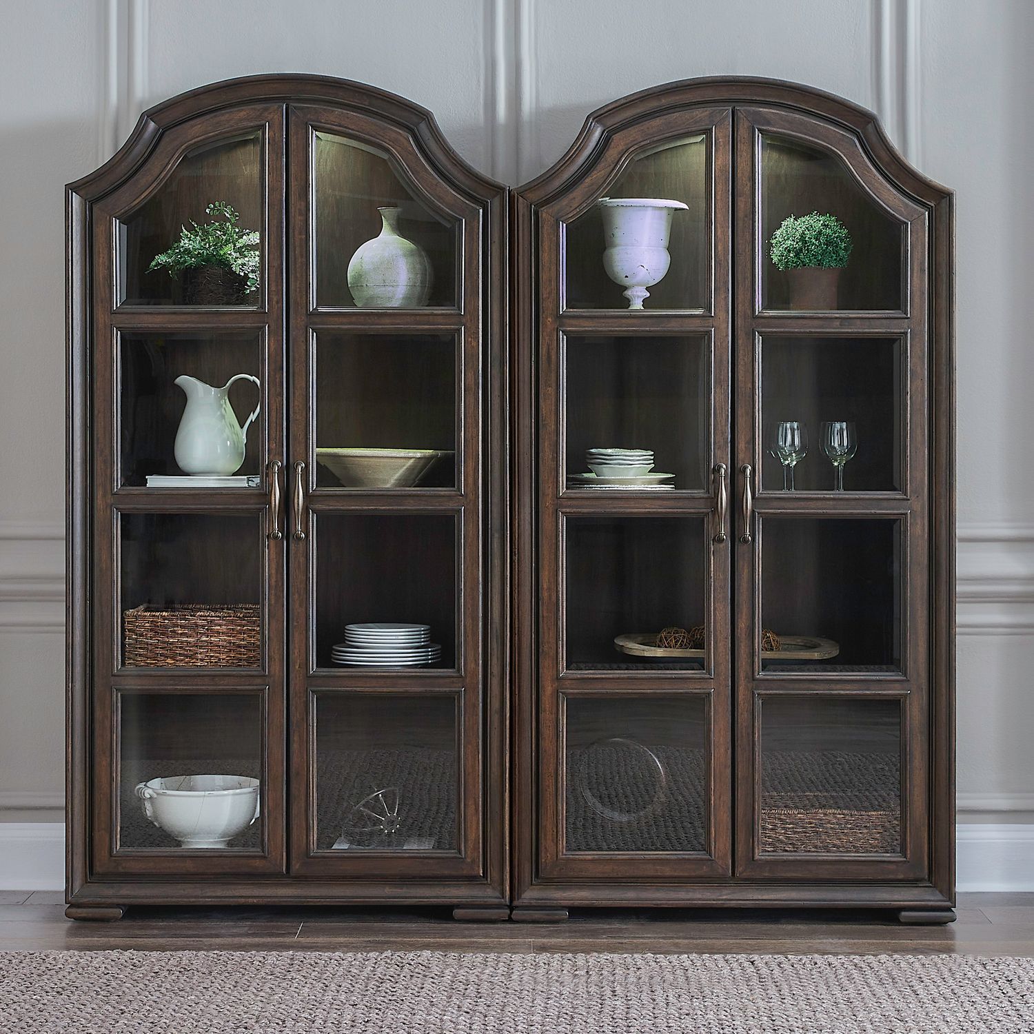 Providence Park - Bunching Cabinet (Set of 2) - Chateau Brown