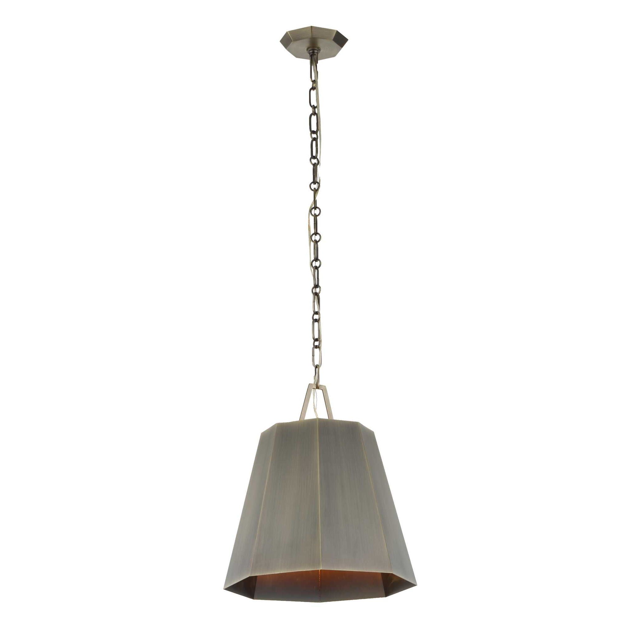 Granada - 1 Light Hexagon Pendant - Dark Gray