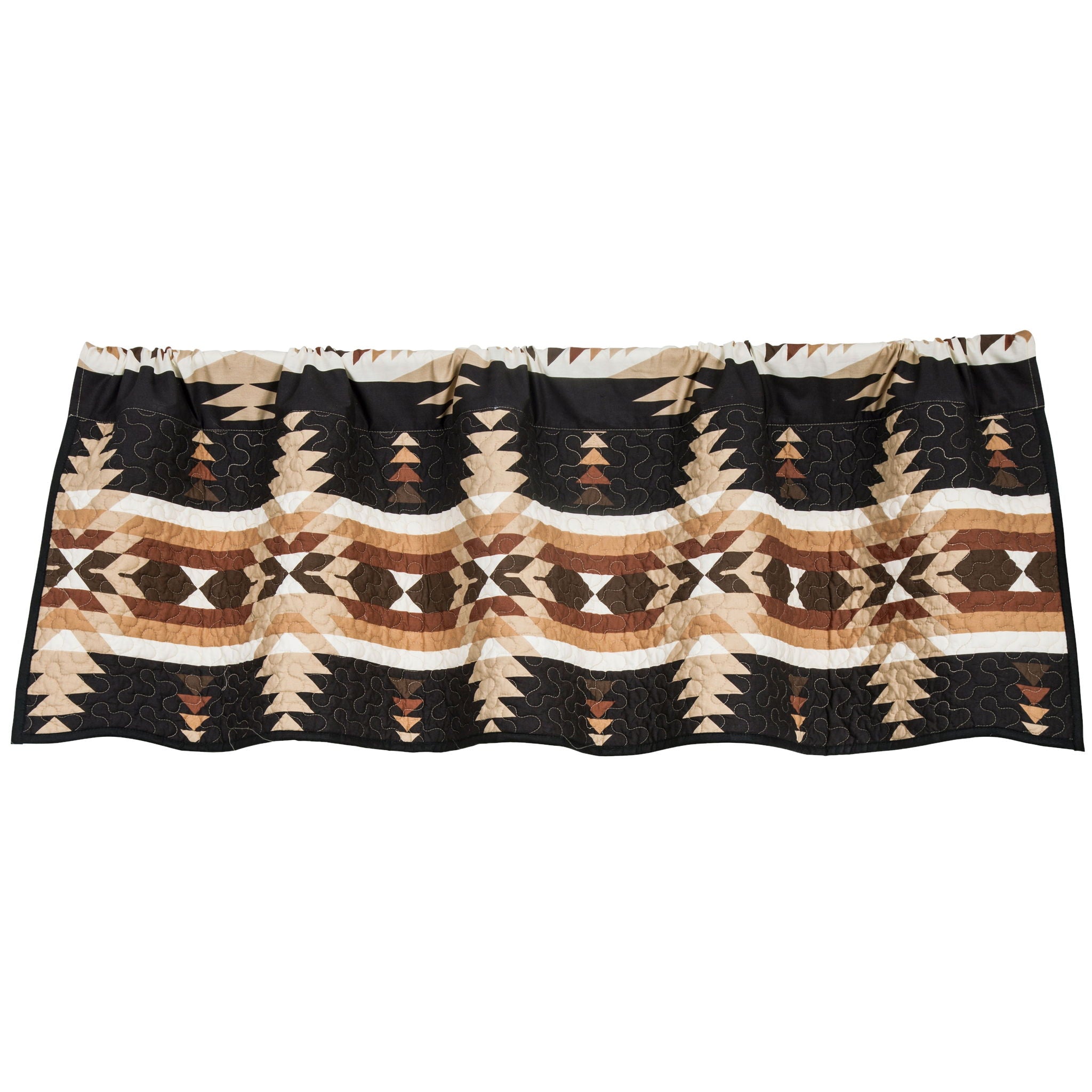 Yosemite - Aztec Patterned Valance - Brown / Tan / White