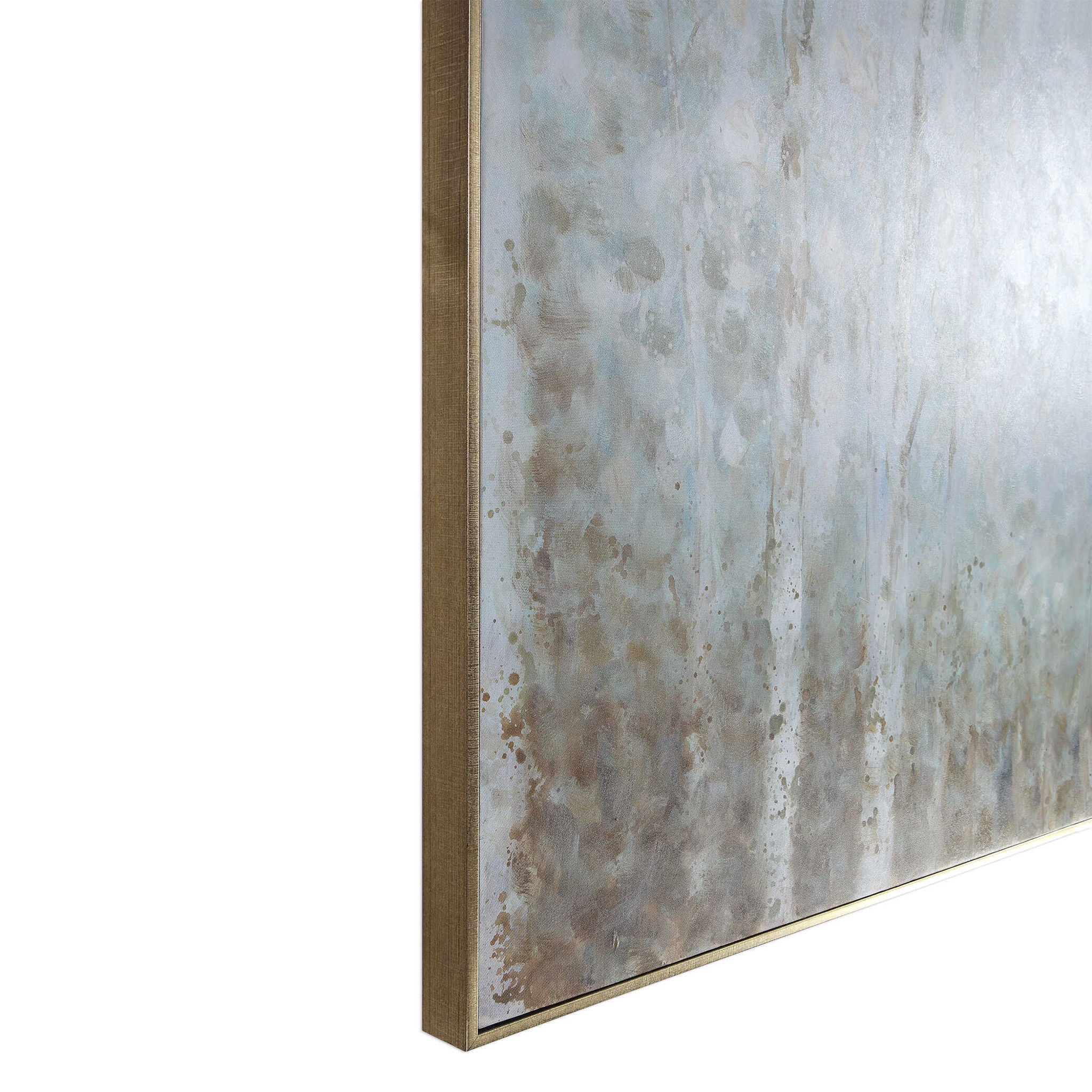 Cotton Woods - Hand Painted Canvas - Light Blue