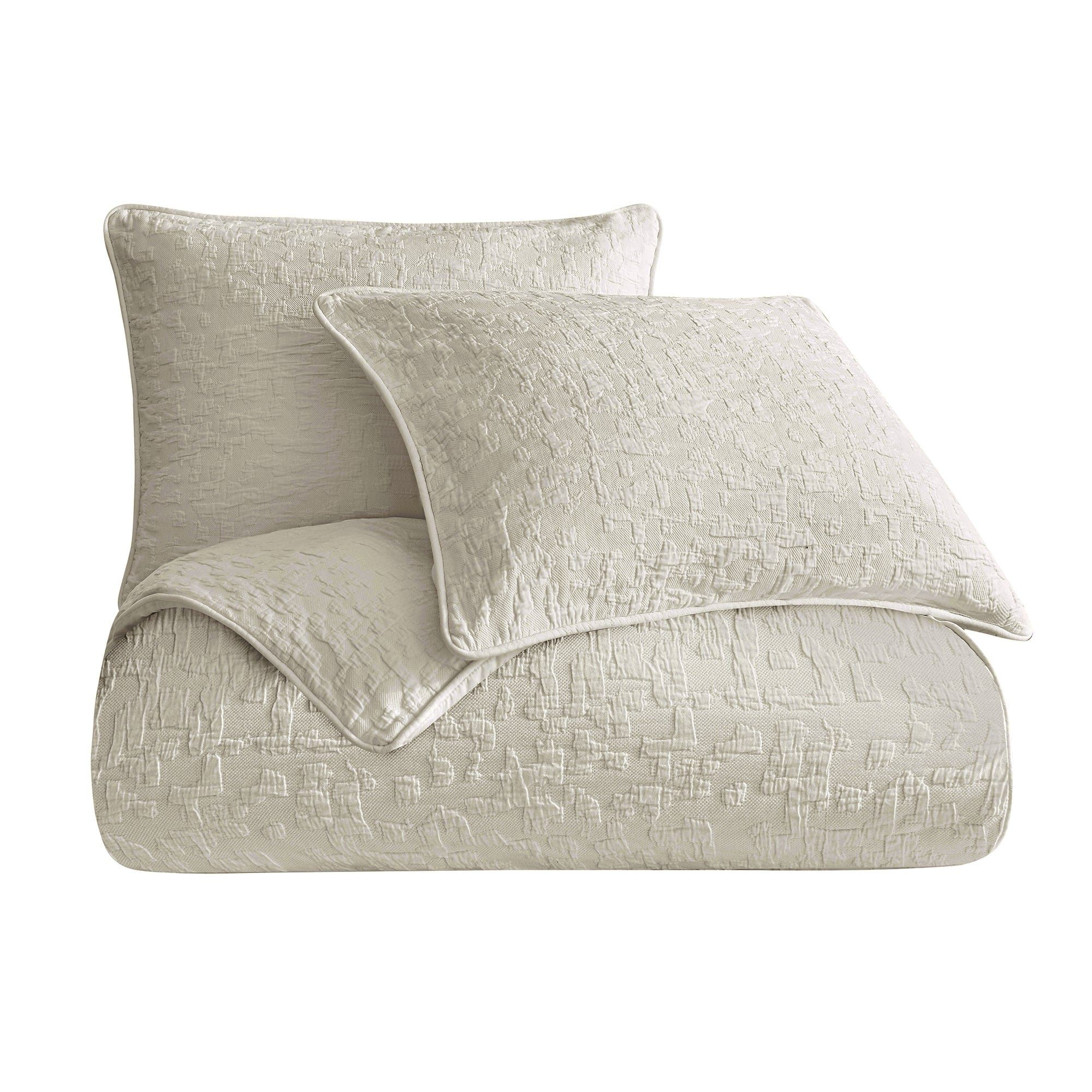 Porto Matelasse - King Duvet Cover Set (Set of 3) - Light Taupe