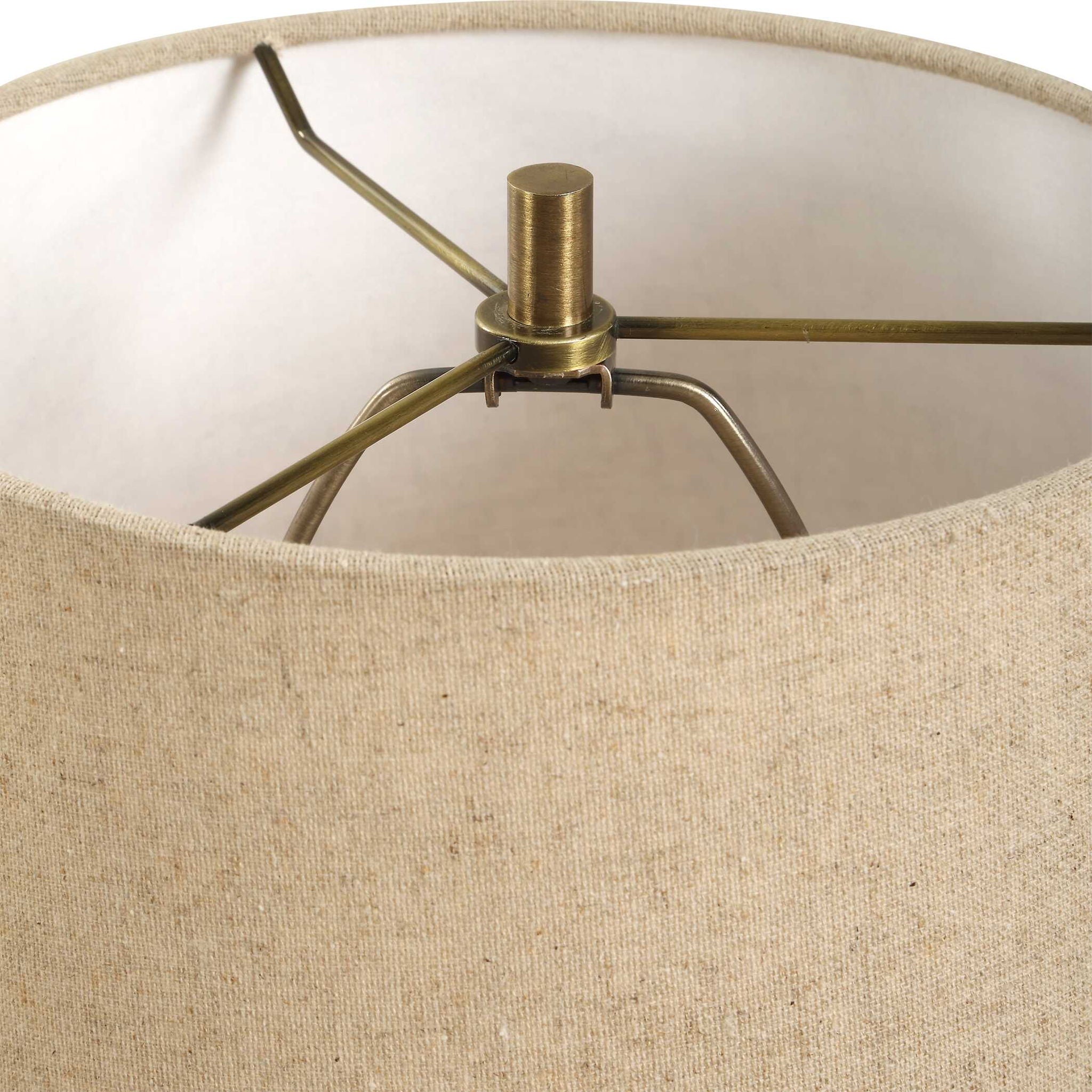 Percy - Marble Buffet Lamp - Brass / Brown