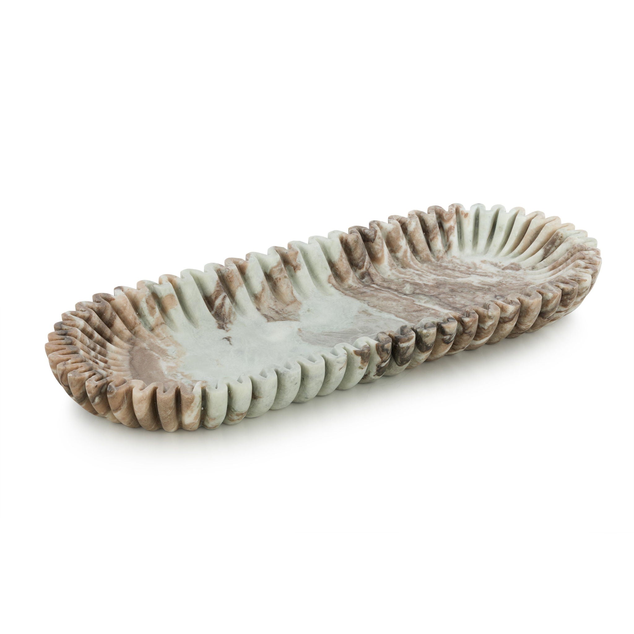 Scalloped Marble Tray