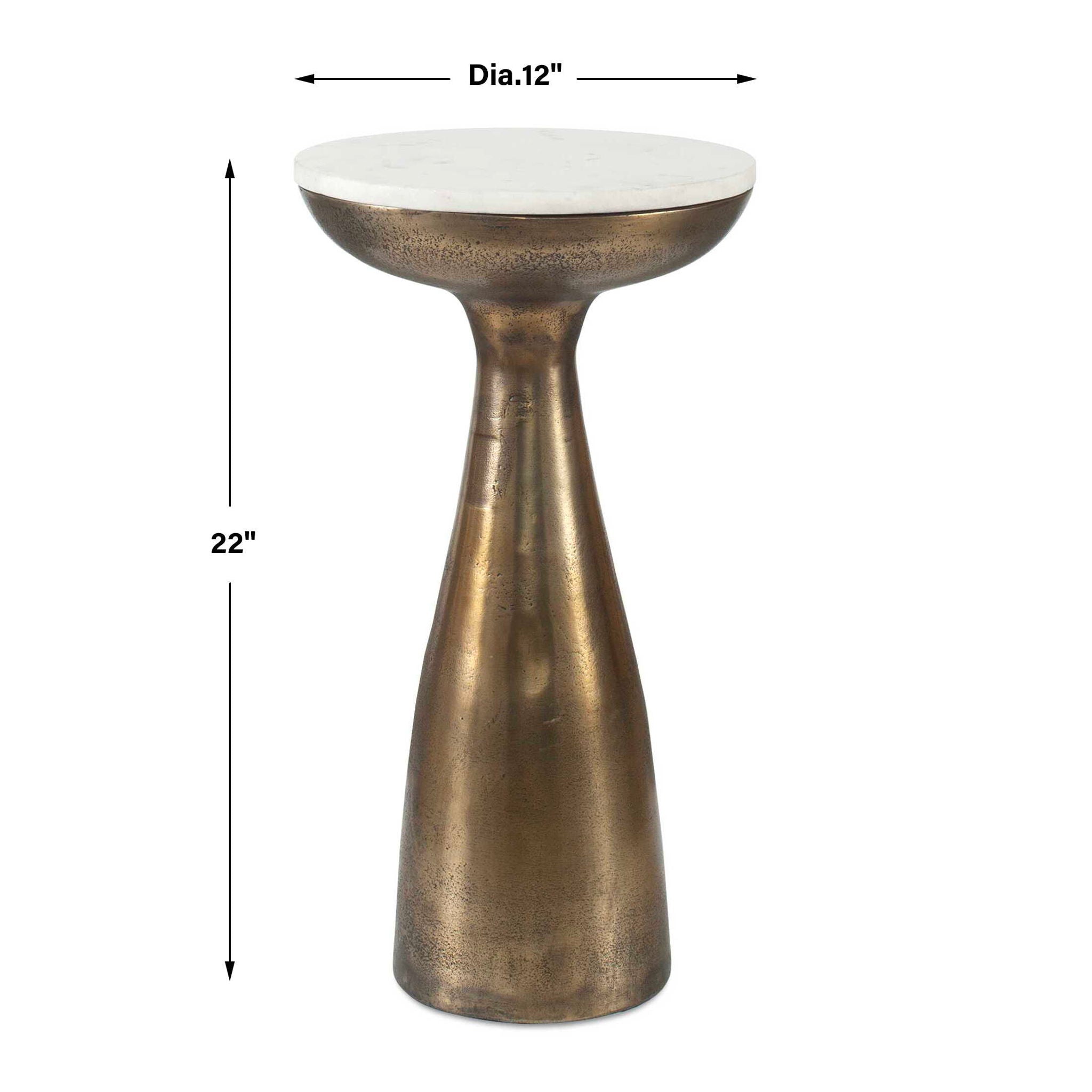 Torin - Drink Table - Gold / White
